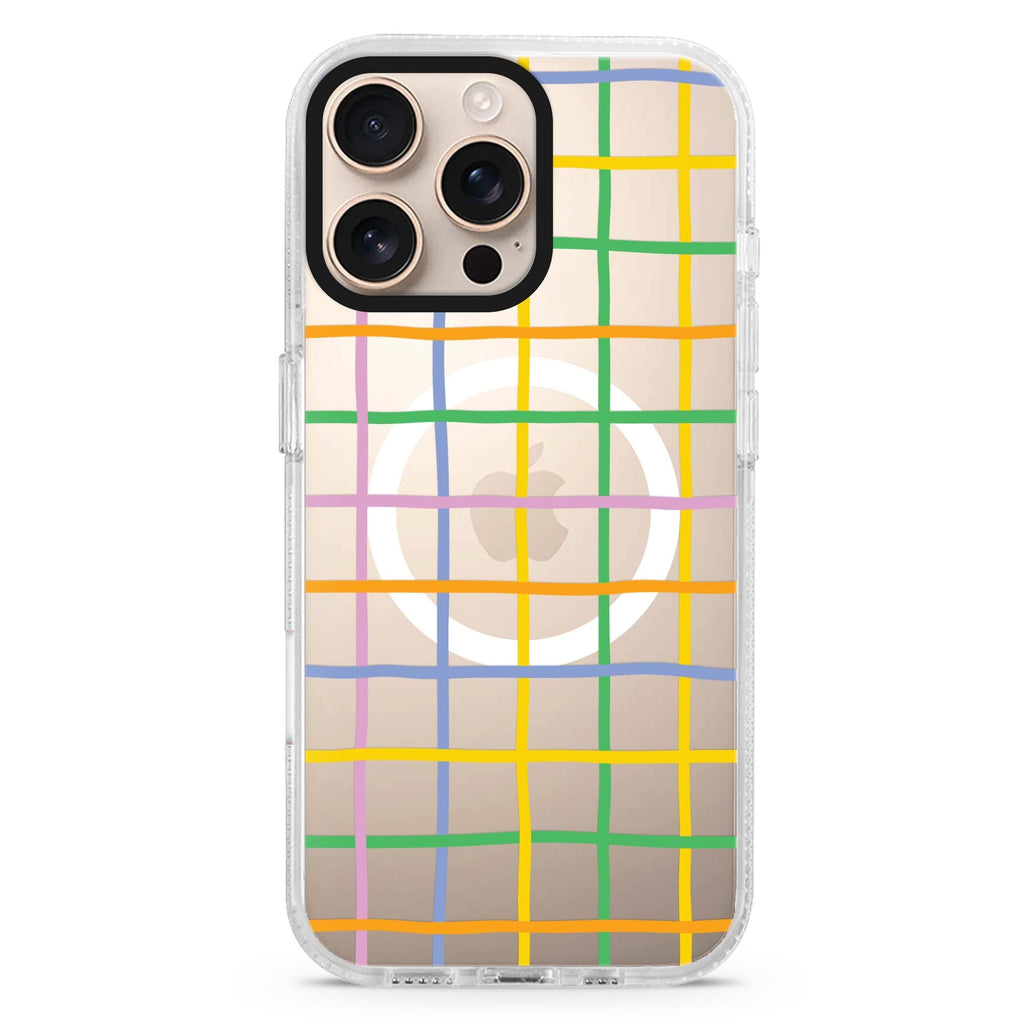 Abstract Doodles Pattern Magsafe 兼容水晶透明保護殼