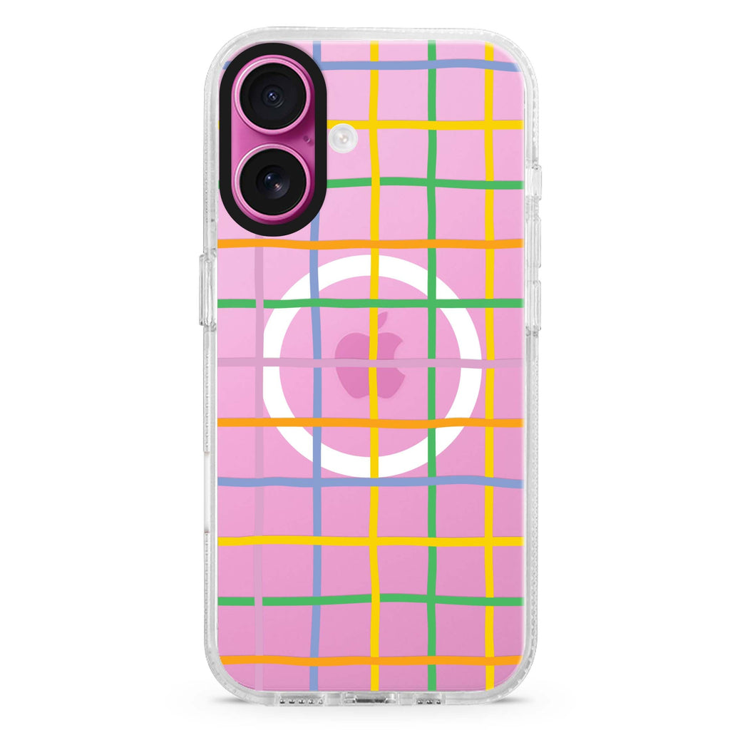 Abstract Doodles Pattern Magsafe 兼容水晶透明保護殼