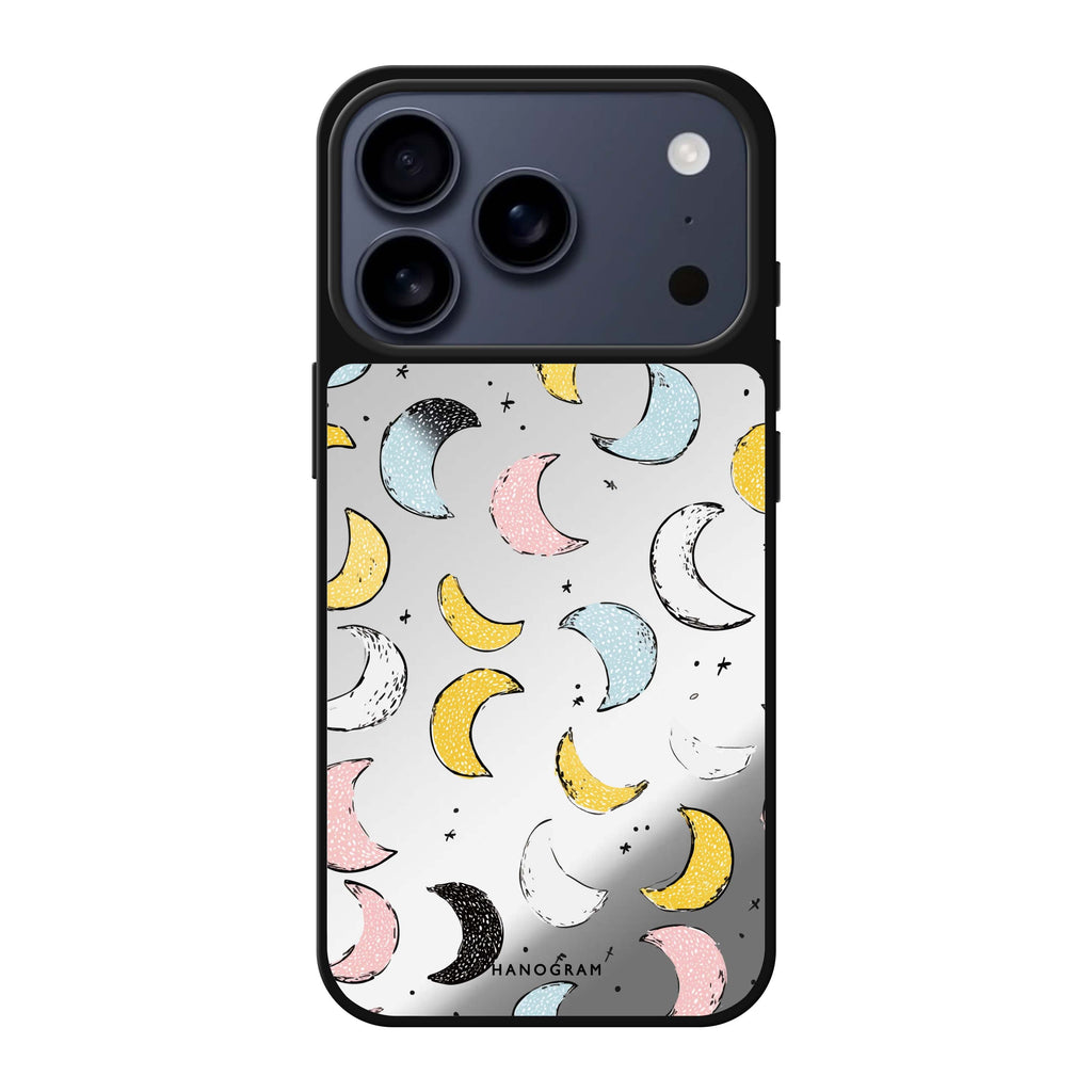 Dreamy Moon Doodles 月亮 iPhone 17 Pro Max 鏡面手機殼主圖