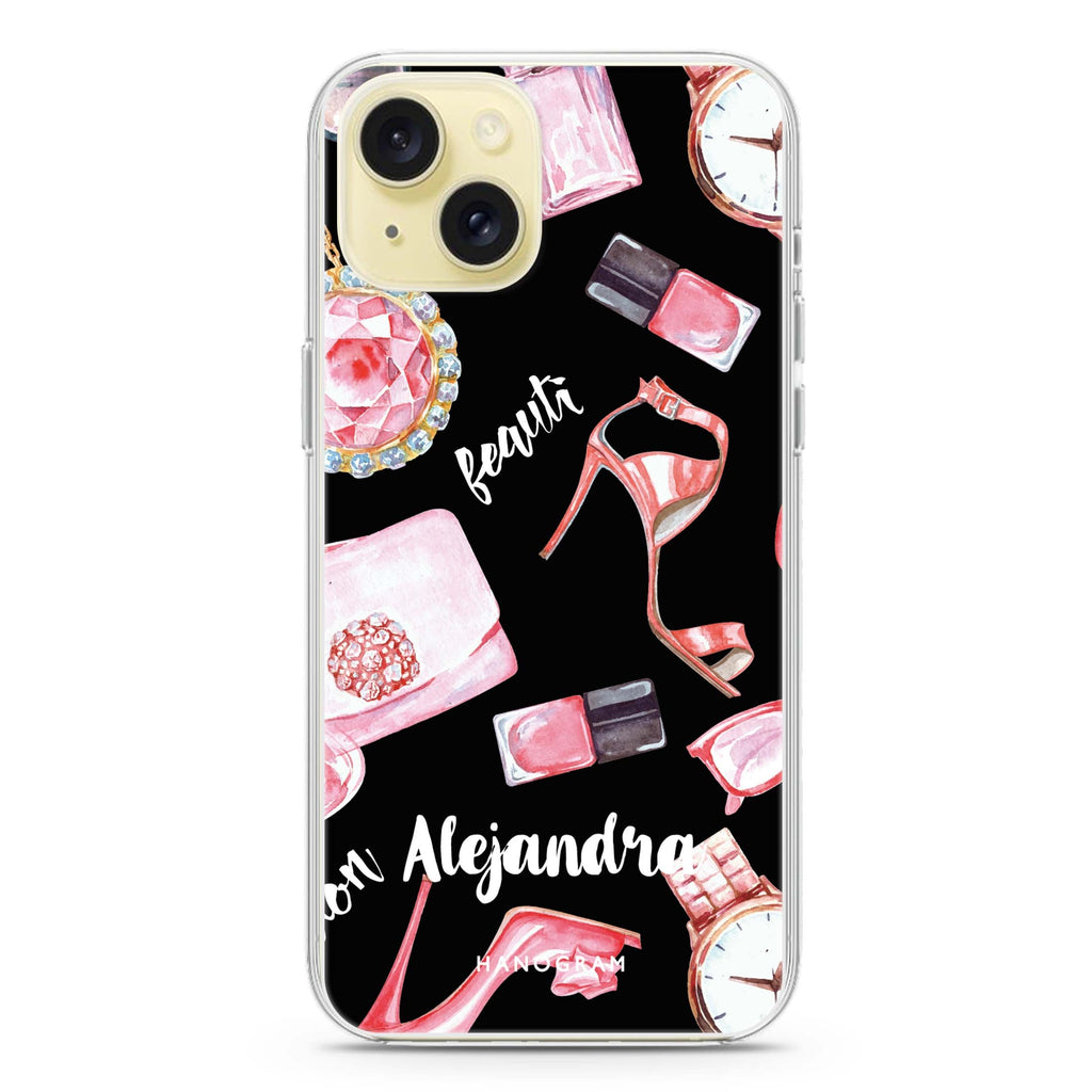 Fashion Sets iPhone 15 Magsafe 兼容水晶透明保護殼