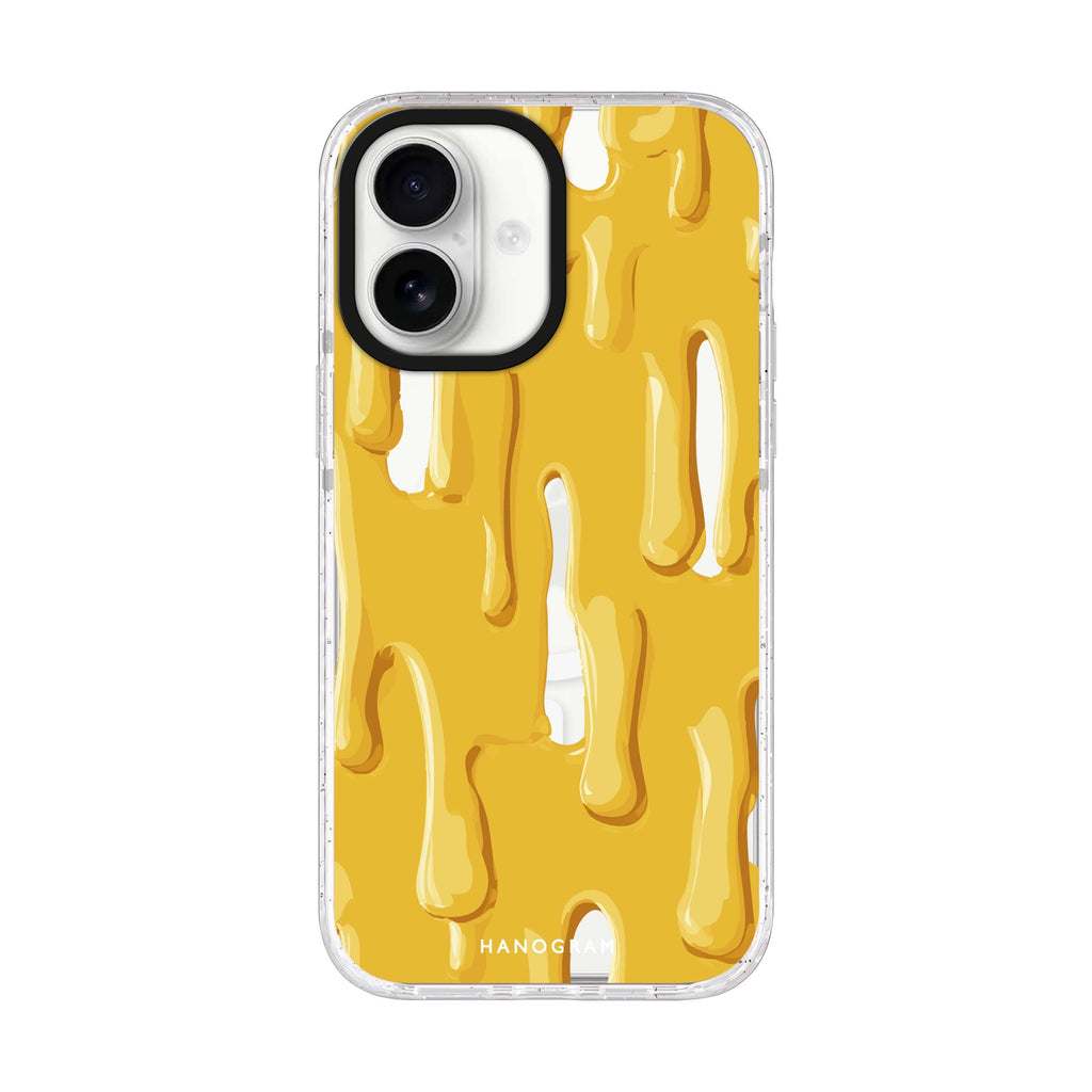 Peanut Butter Drizzle iPhone 17 水晶透明保護殼正面展示