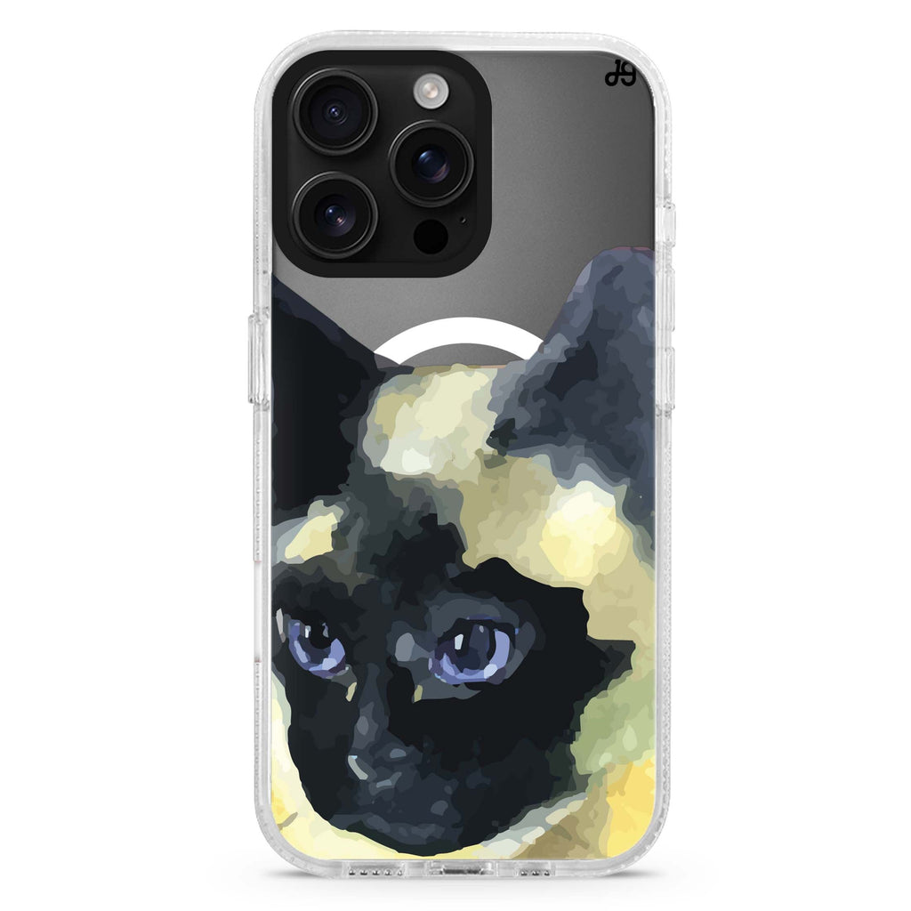 Watercolour Cat Magsafe 兼容水晶透明保護殼