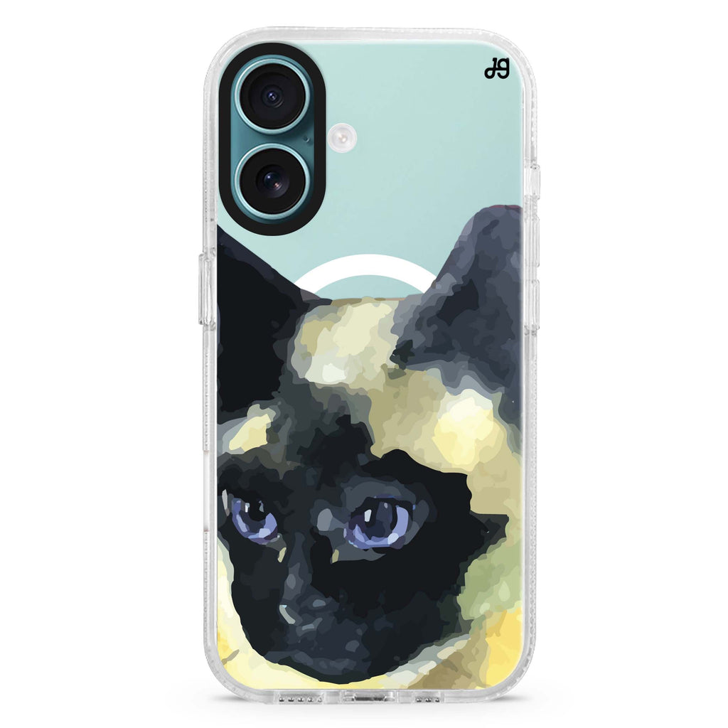 Watercolour Cat Magsafe 兼容水晶透明保護殼
