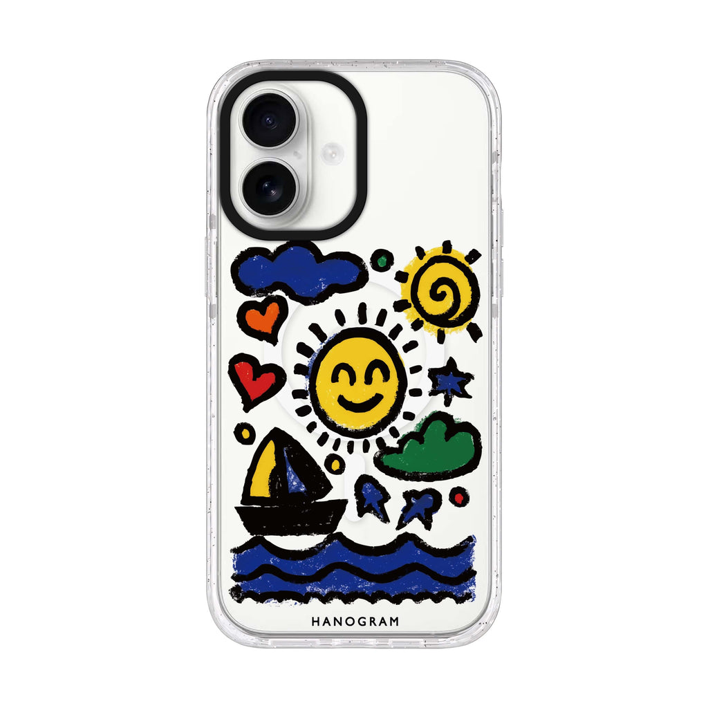 Seaside Memories iPhone 17 水晶透明保護殼正面展示