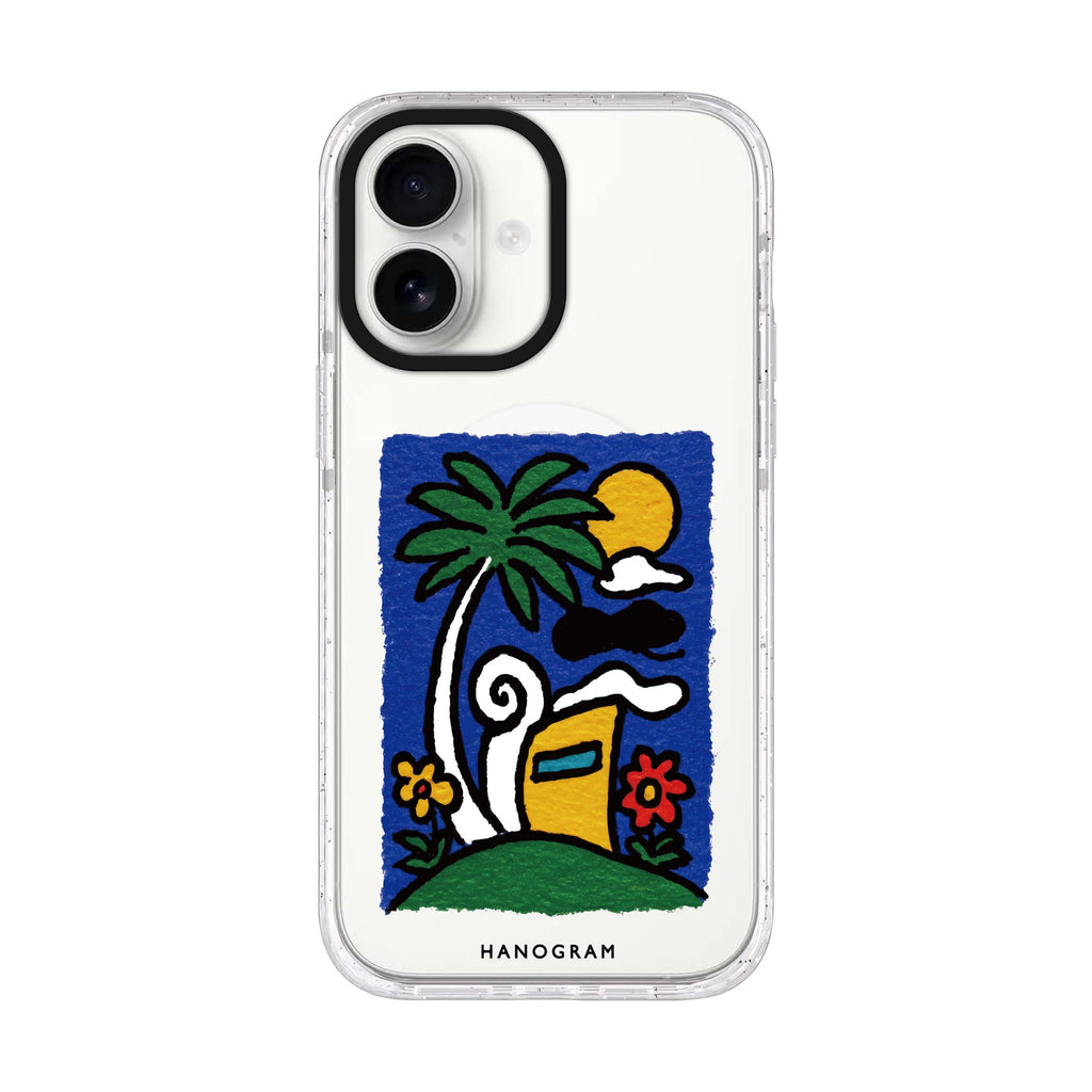 Golden Sun Seal iPhone 17 水晶透明保護殼正面展示