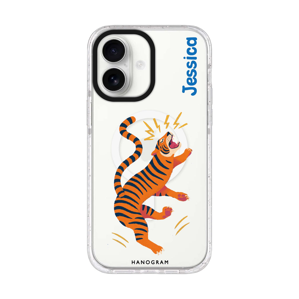Roar in Motion iPhone 17 水晶透明保護殼正面展示