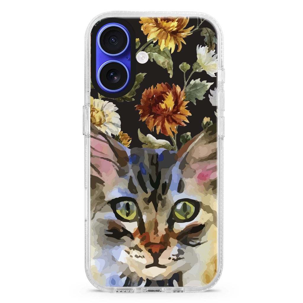 Watercolour Cat Magsafe 兼容水晶透明保護殼
