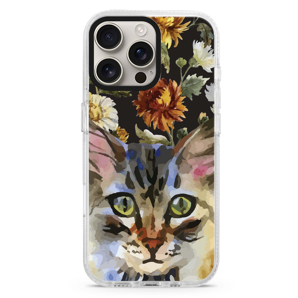 Watercolour Cat Magsafe 兼容水晶透明保護殼