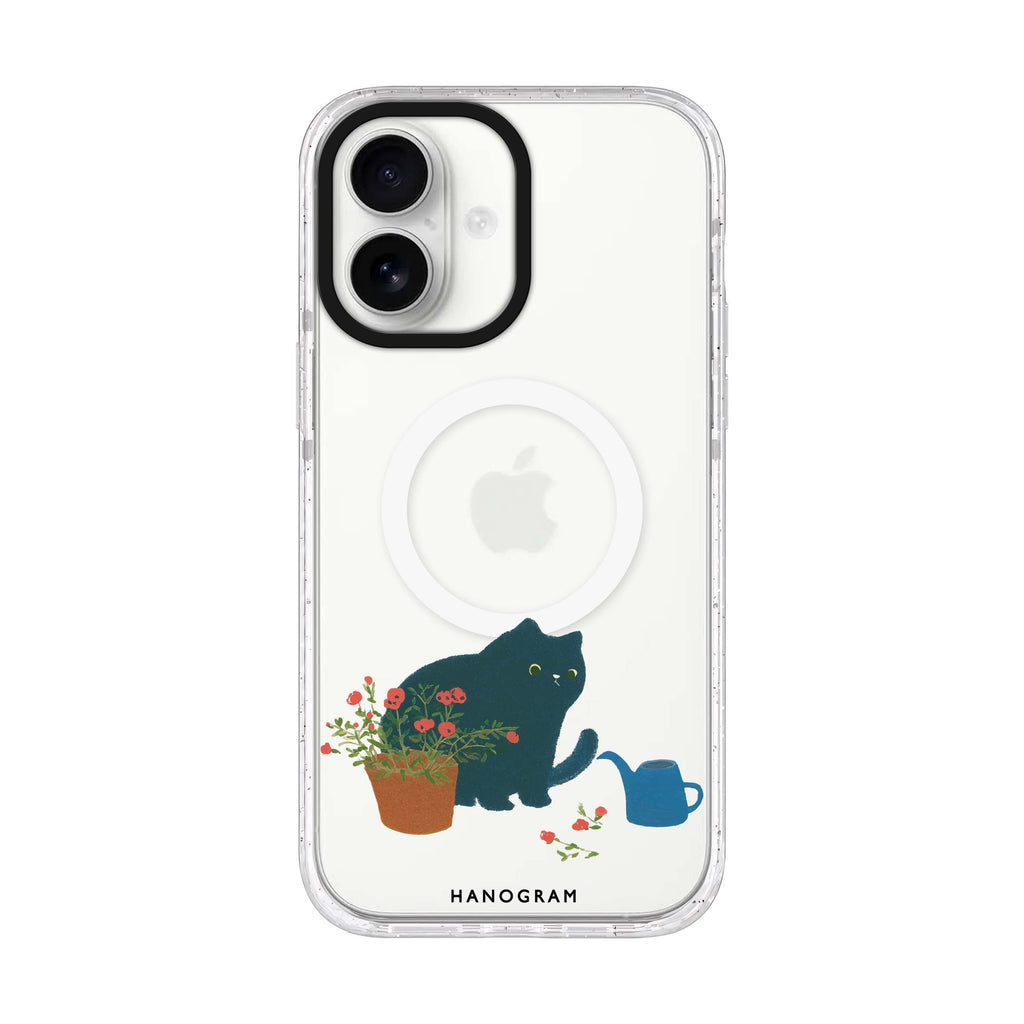 Bloom Keeper Cat iPhone 17 水晶透明保護殼正面展示
