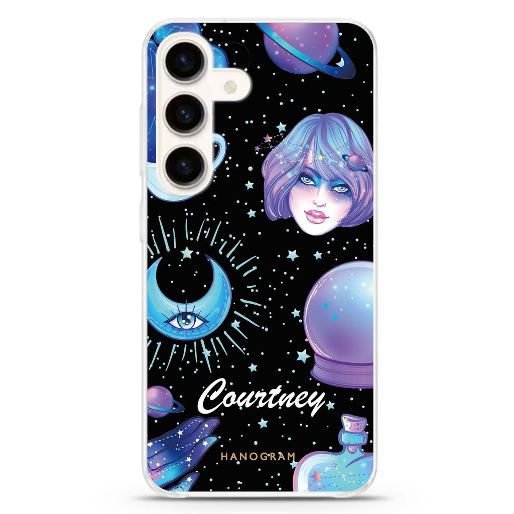 Nocturnal II Samsung Galaxy S26/S25/S24 可加名字水晶透明保護殼正面展示