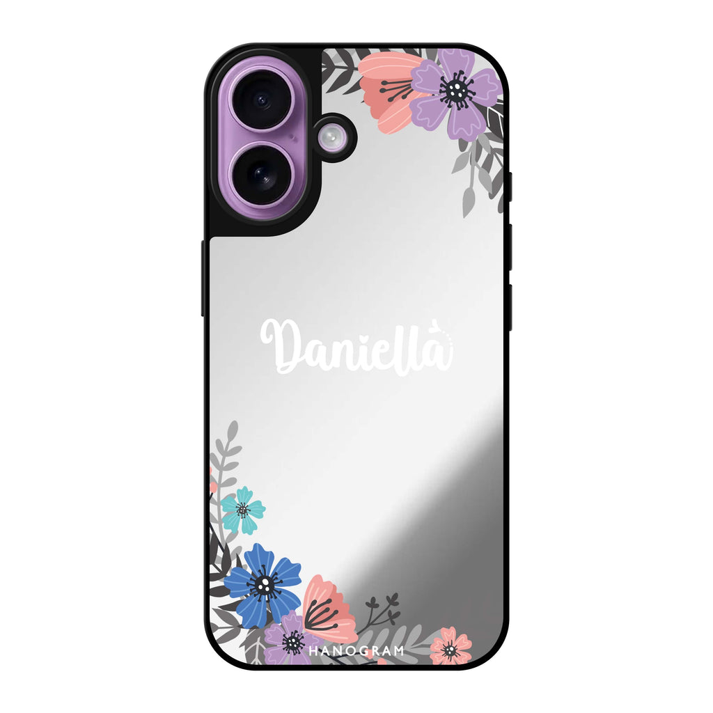 Reflective iPhone 16 Mirror Case –Blossom Bliss Design