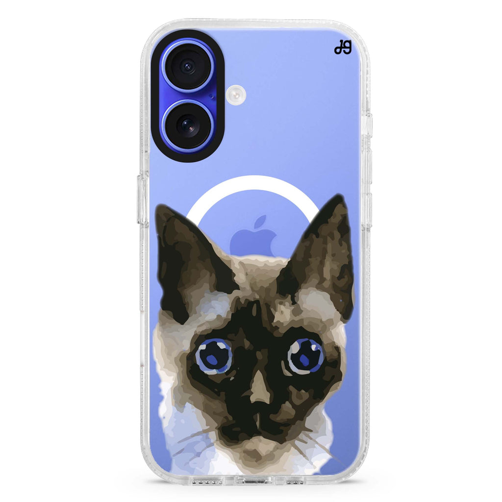 Watercolour Cat Magsafe 兼容水晶透明保護殼
