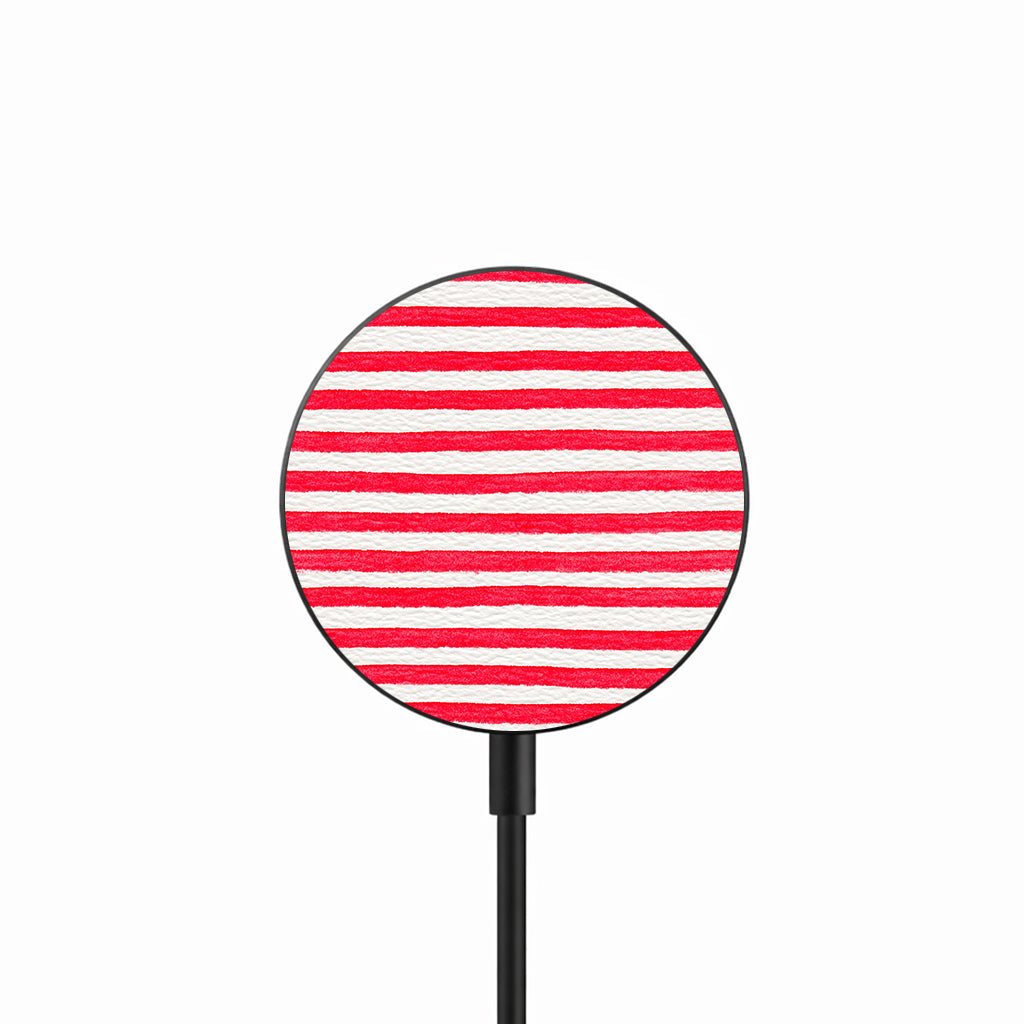 Red Crayon Stripes 25W 磁吸無線充電器