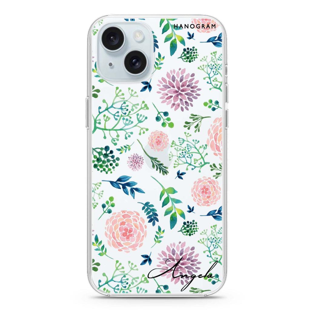 Paint Flower iPhone 15 水晶透明保護殼