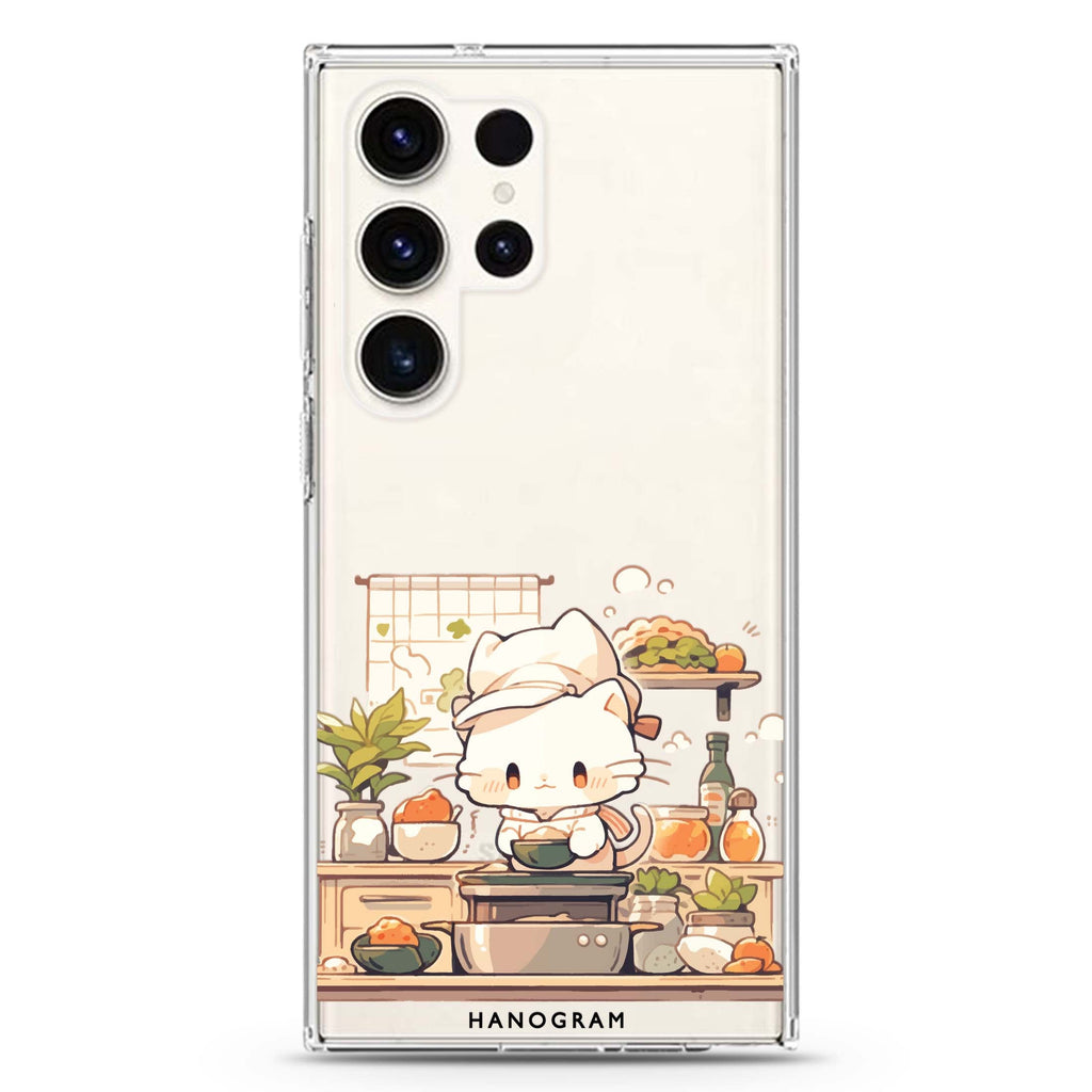 Chef Whisker Mess Samsung Galaxy Ultra 透明保護殼，適用 S26/S25/S24/S23 Ultra，圖1