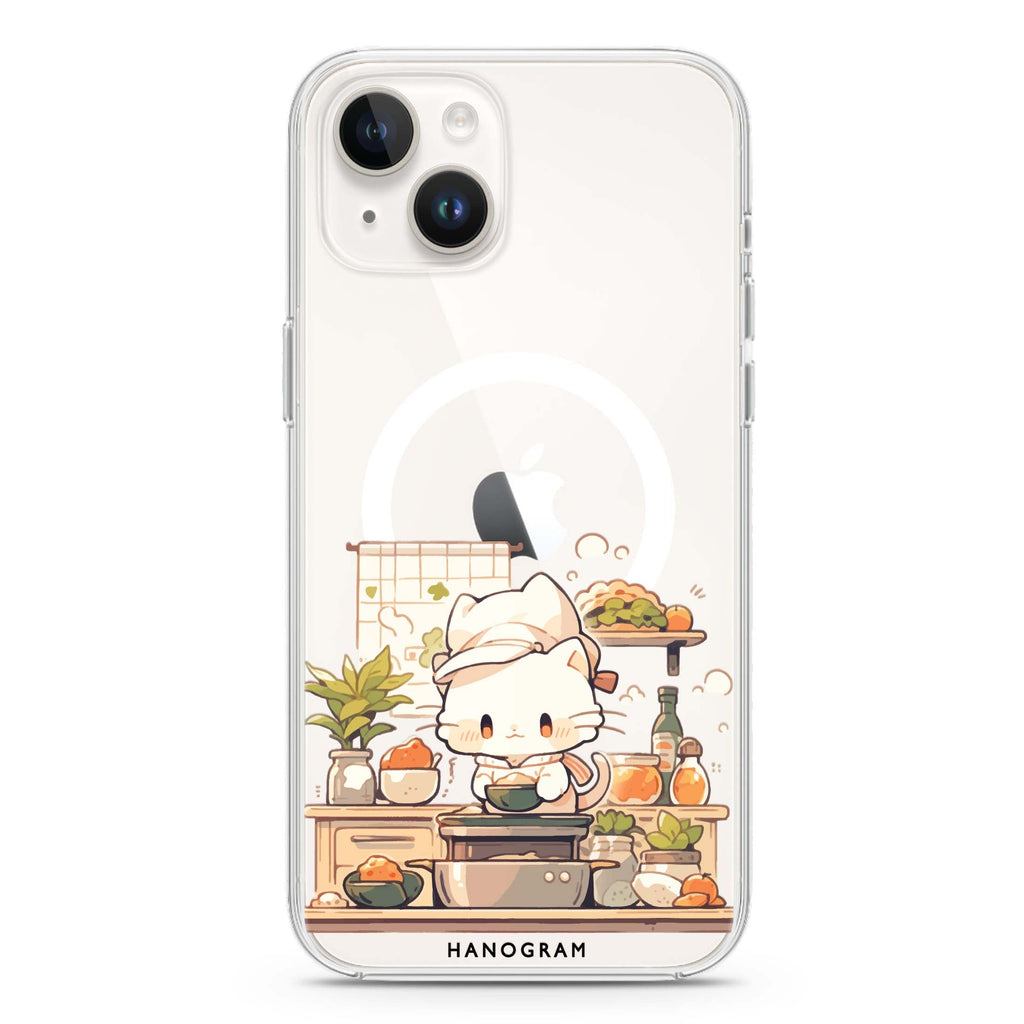 Chef Whisker Mess iPhone 14 Plus Magsafe 兼容水晶透明保護殼