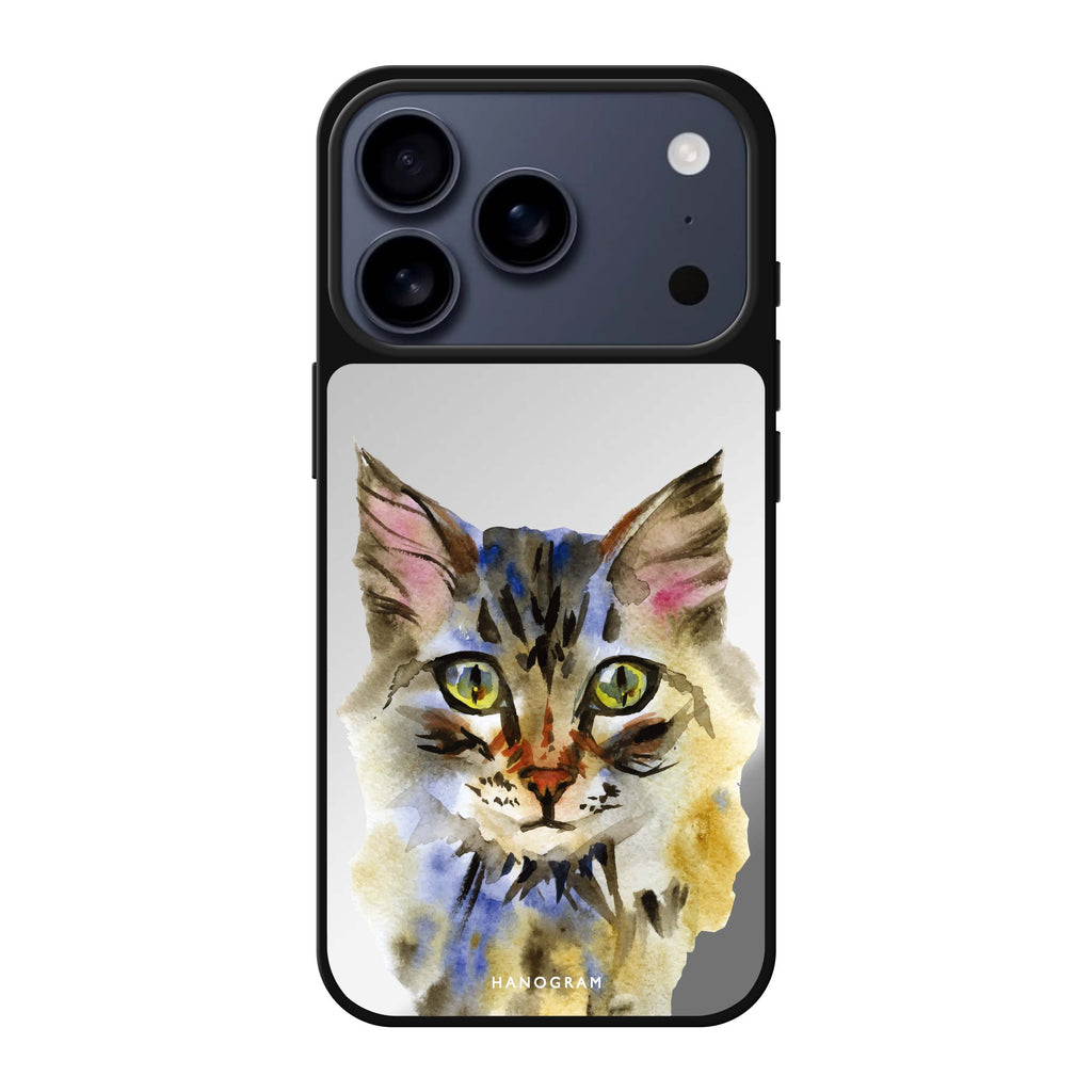 Watercolour Cat 款式7 貓咪 iPhone 17 Pro Max 鏡面手機殼主圖