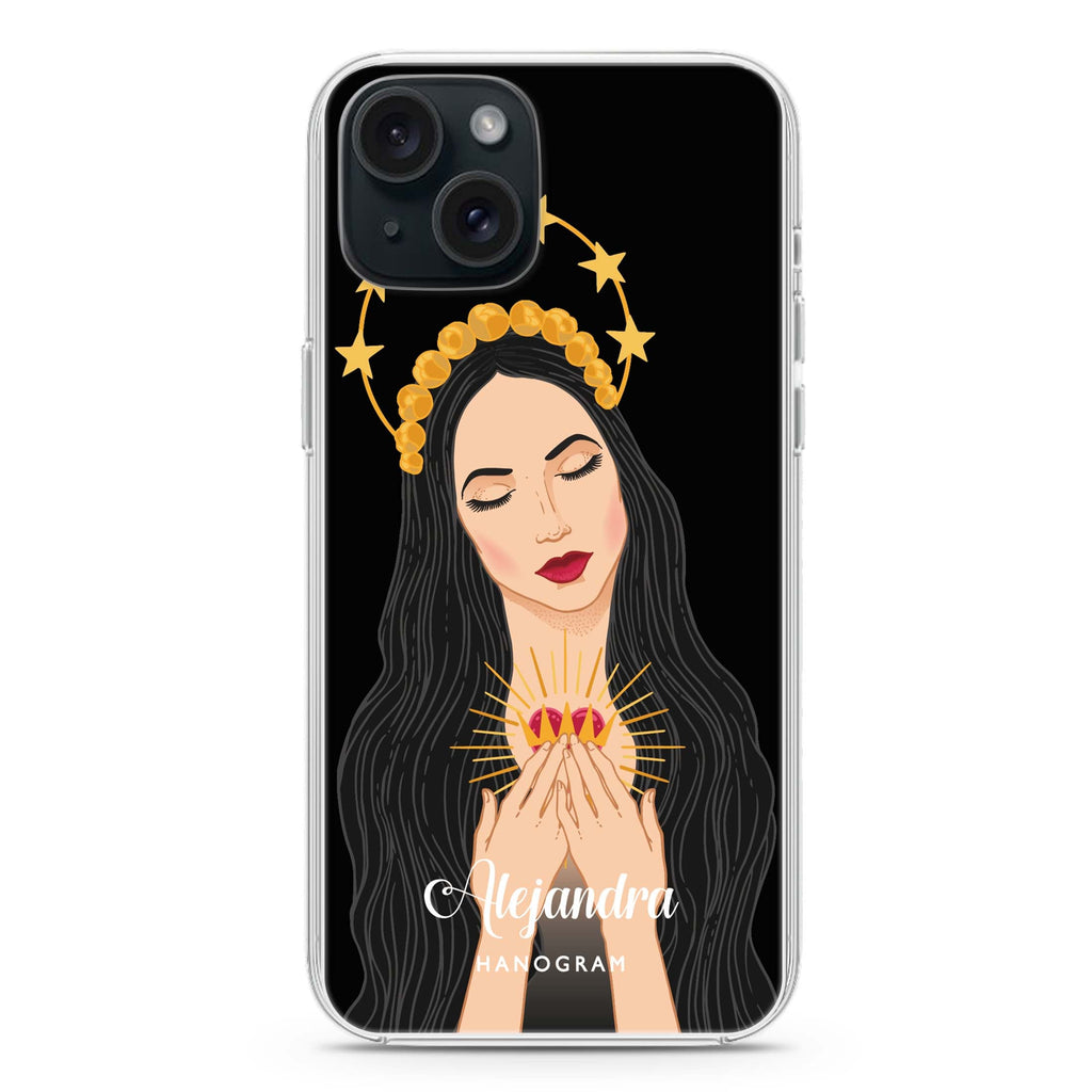 The Virgin Mary iPhone 15 plus 水晶透明保護殼