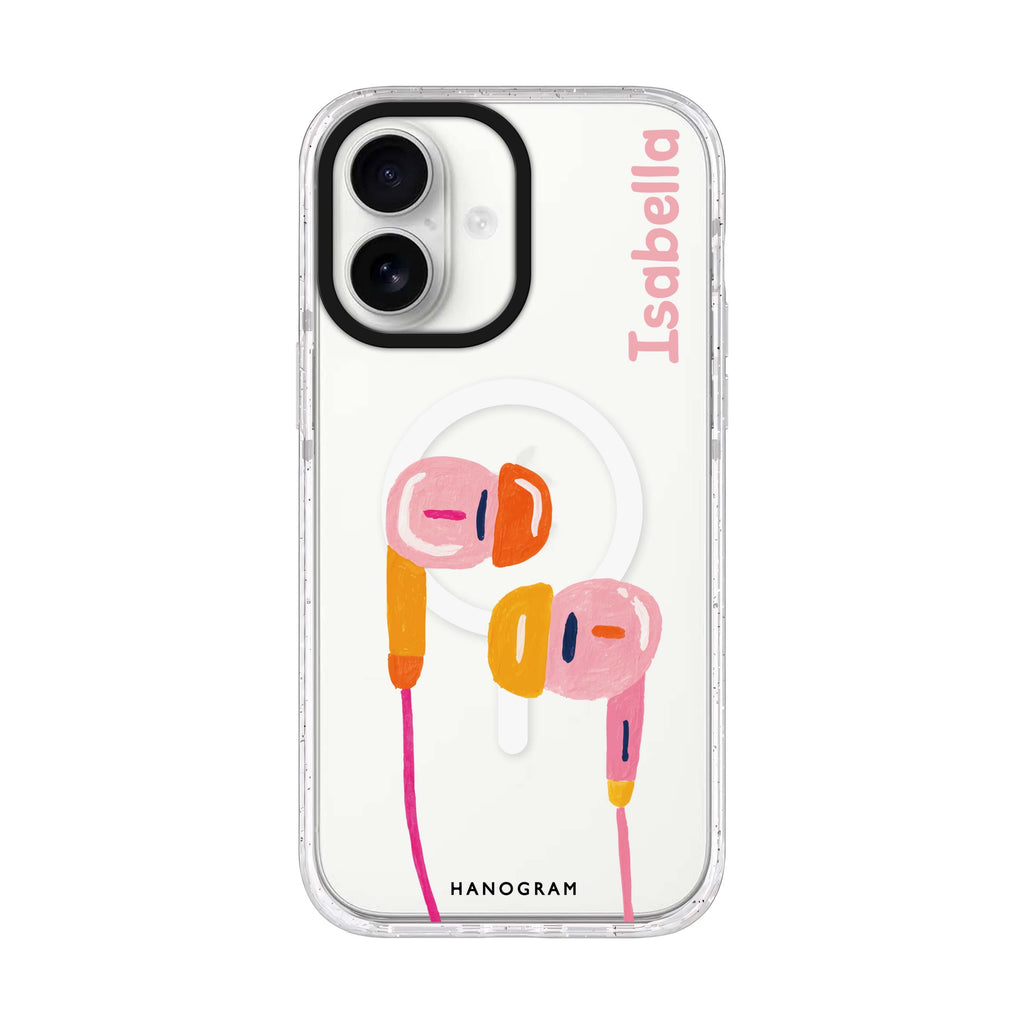 Pastel Beats iPhone 17 水晶透明保護殼正面展示