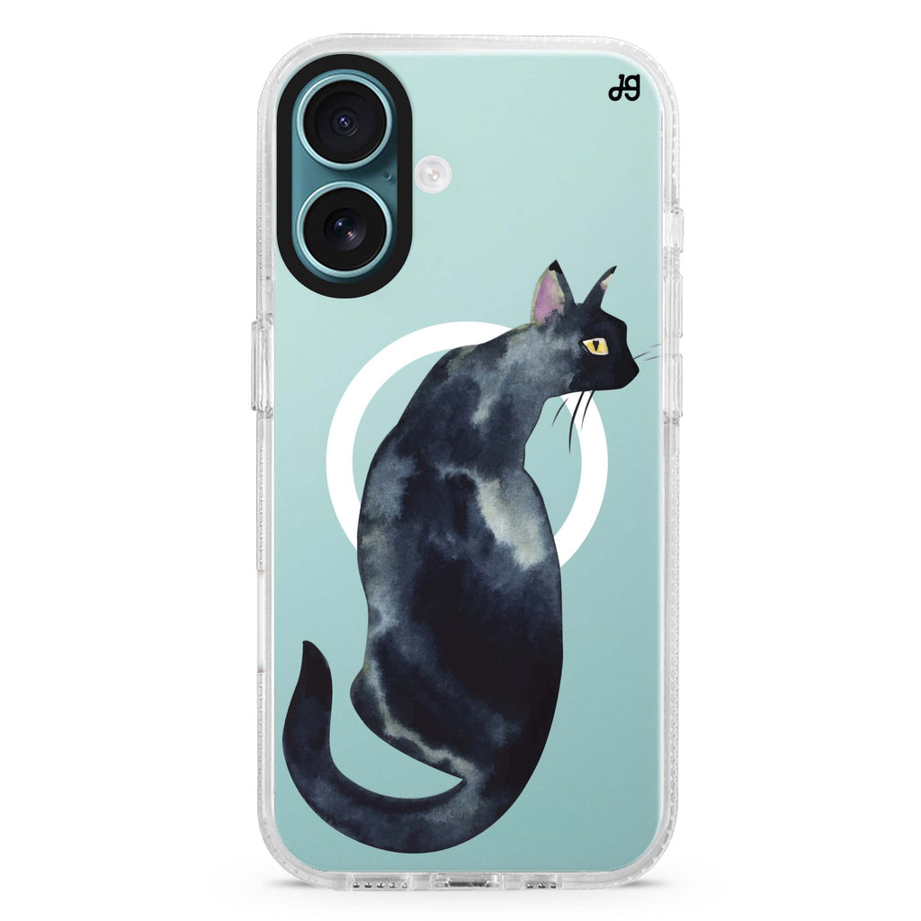 Watercolour Cat Magsafe 兼容水晶透明保護殼