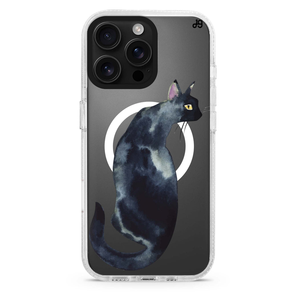 Watercolour Cat Magsafe 兼容水晶透明保護殼