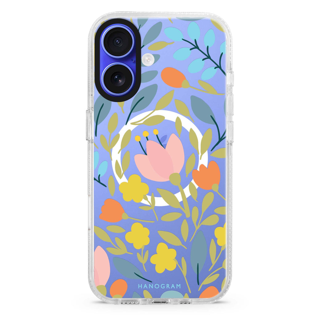 Floral Magsafe 兼容水晶透明保護殼