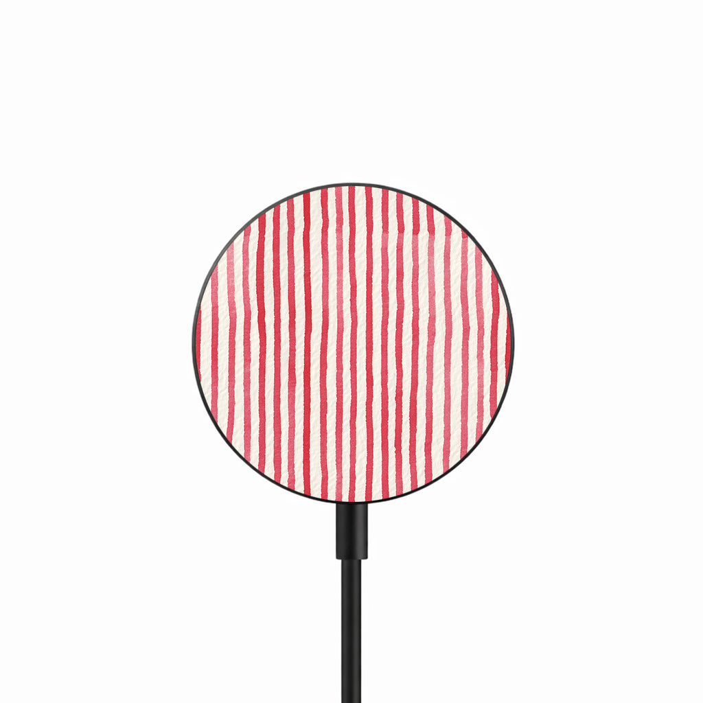 Soft Red Stripes 25W 磁吸無線充電器