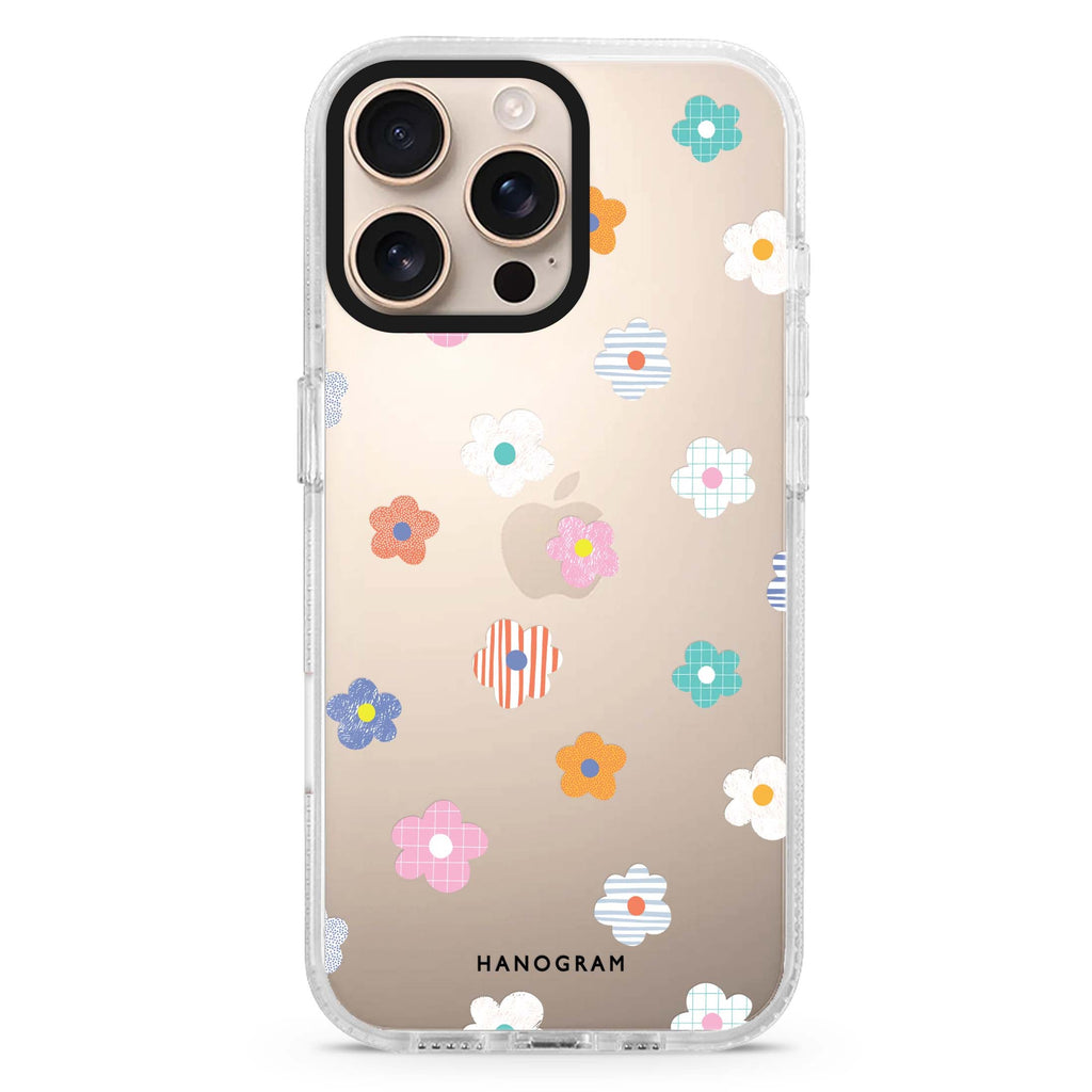 Floral Pattern iPhone 16 Pro & 16 Pro Max Case - Personalized and Stylish Protection