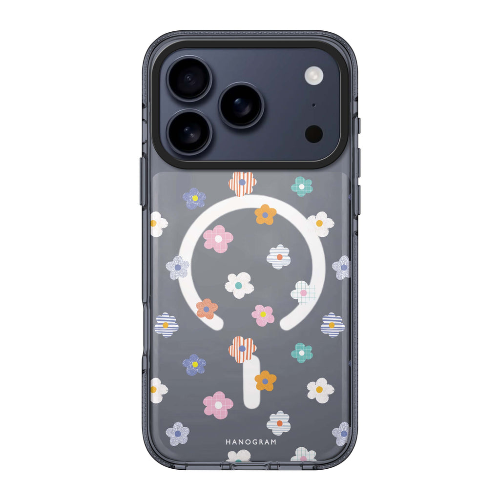 Floral Pattern 款式 1 iPhone 17 Pro Max MagSafe 水晶透明保護殼 花卉圖案設計 圖1