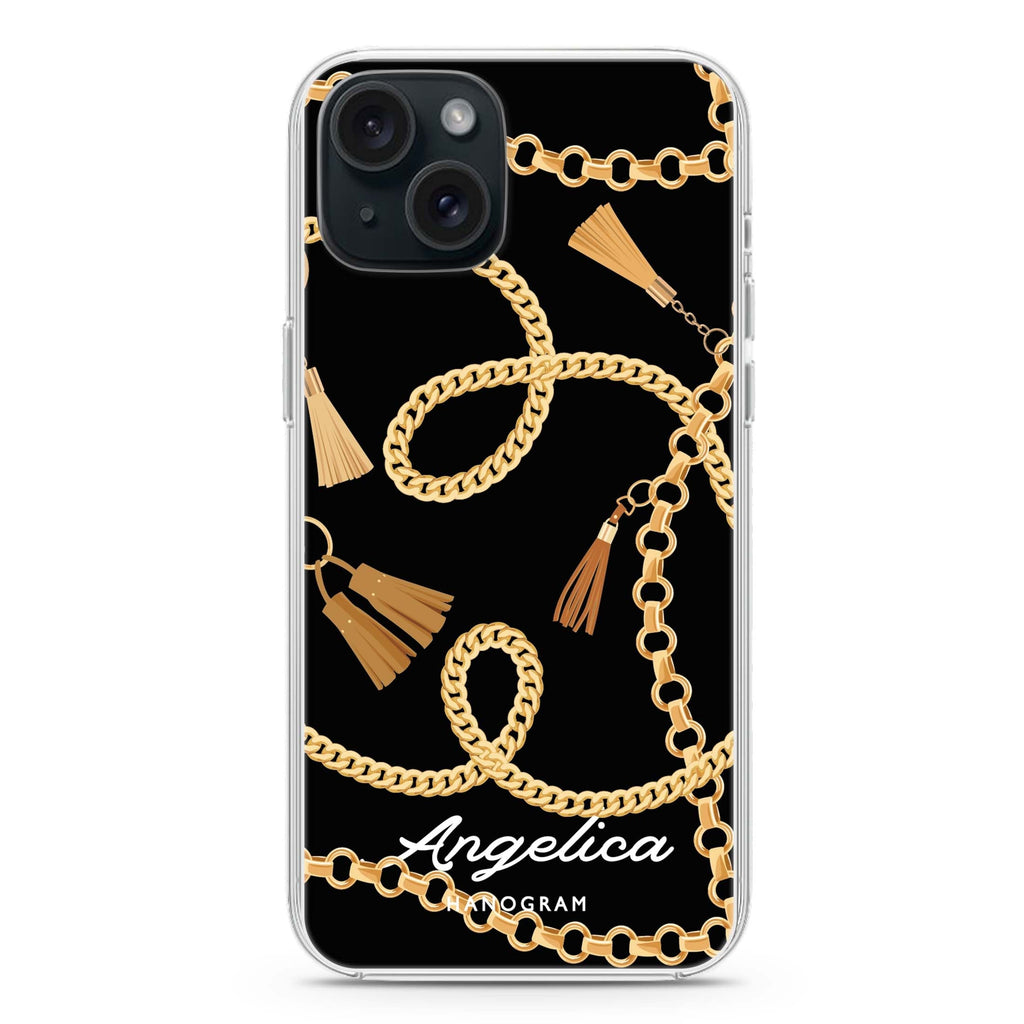 Belt and Chain I iPhone 15 Magsafe 兼容水晶透明保護殼