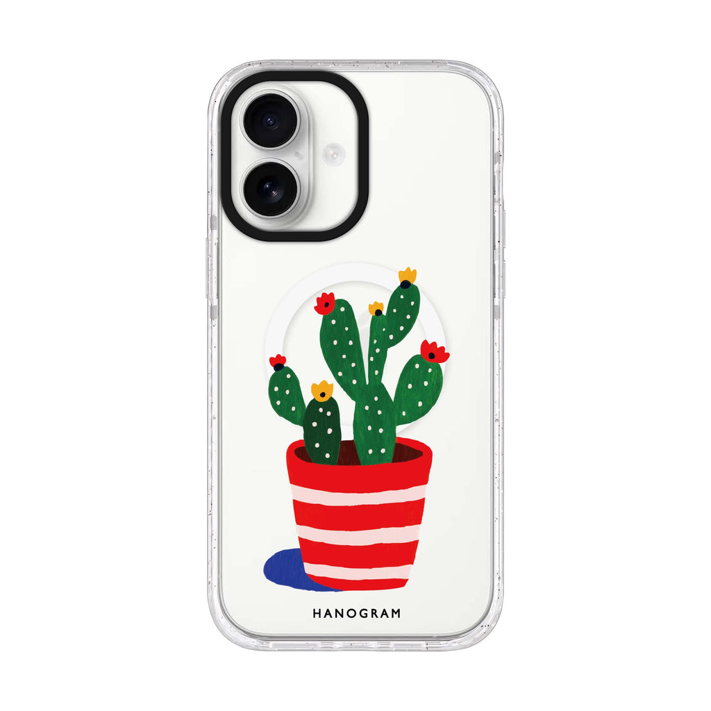 Spiky Friend iPhone 17 水晶透明保護殼正面展示
