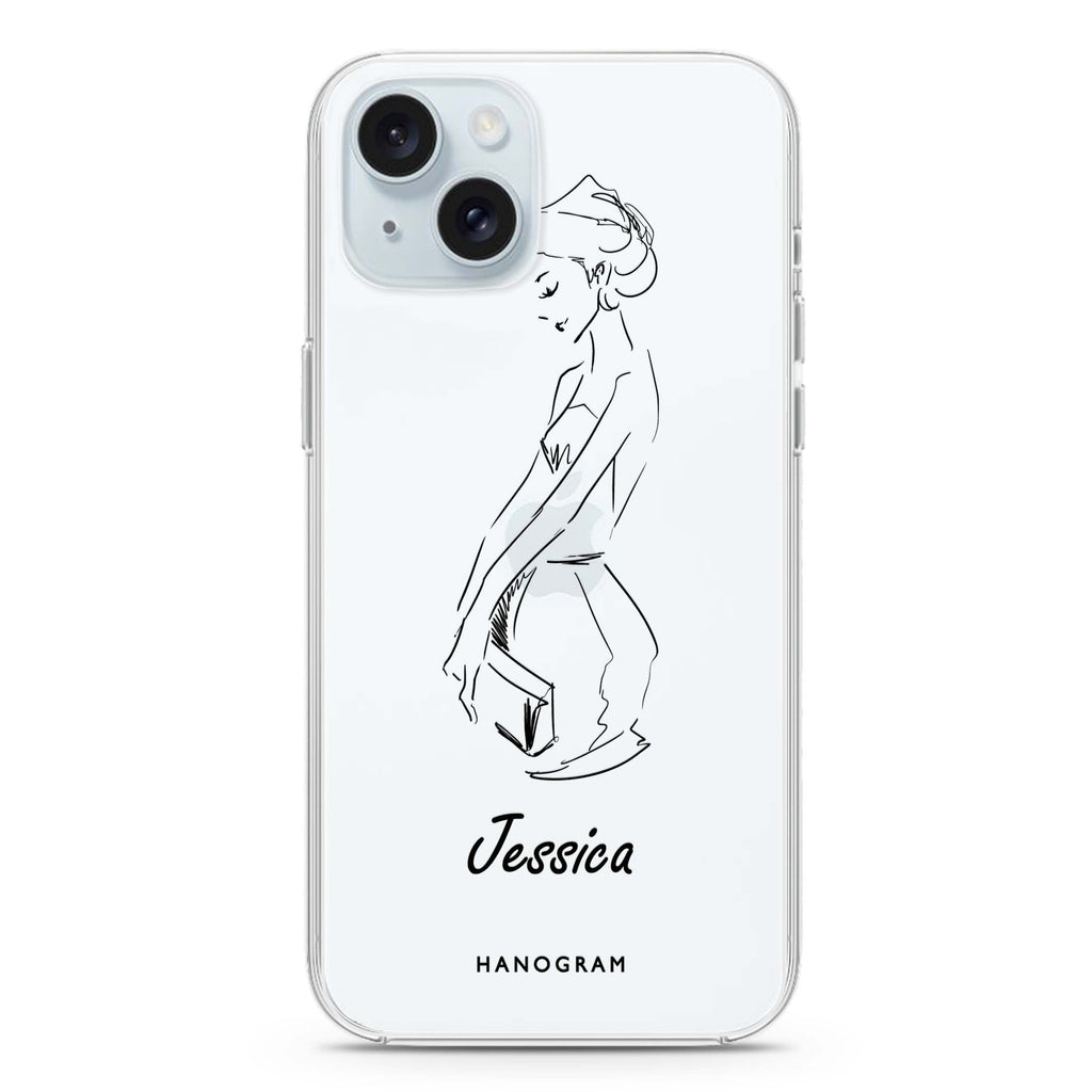 Scribble Girl iPhone 15 plus 水晶透明保護殼