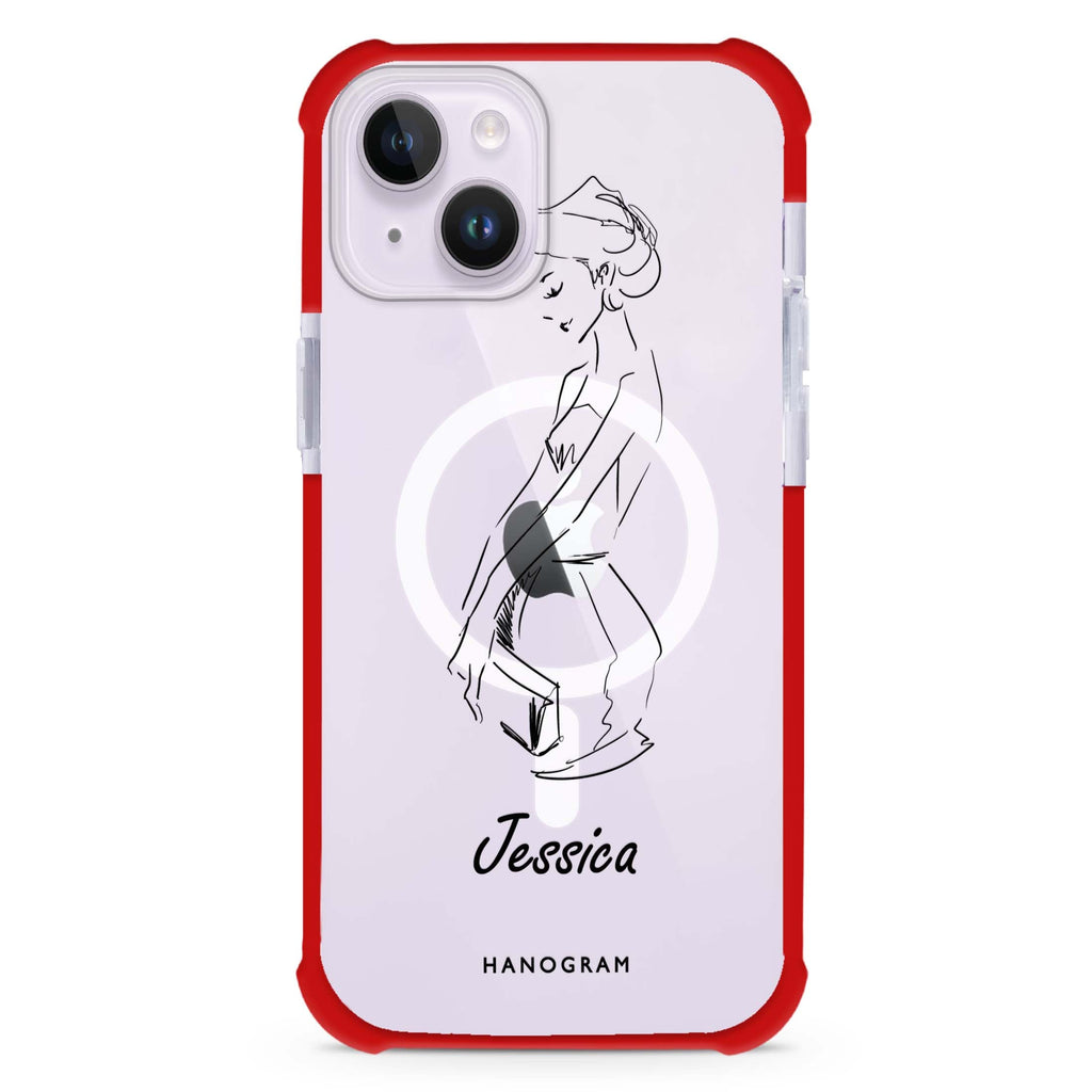 Scribble Girl iPhone 15 Plus Magsafe 兼容超強防摔保護殼