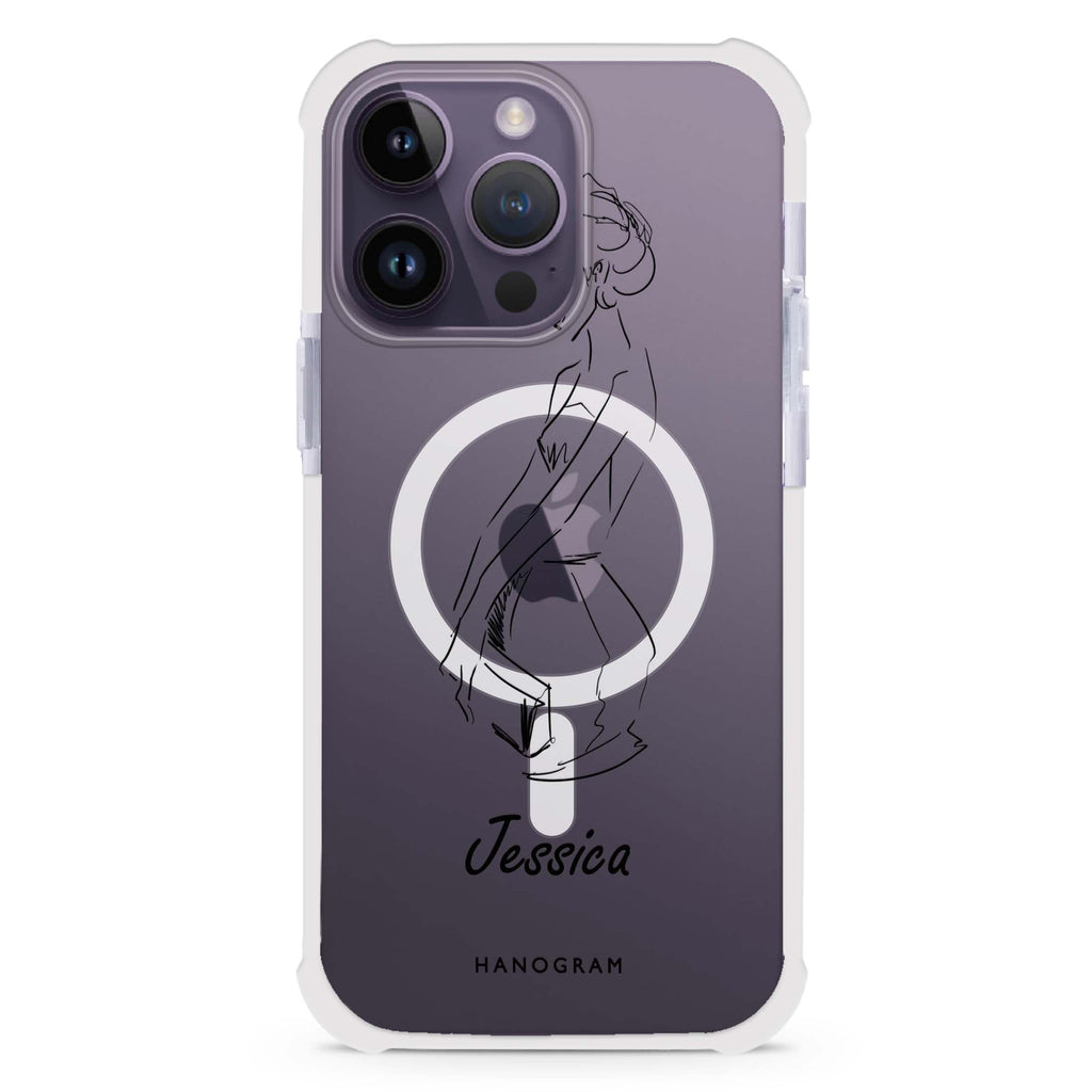 Scribble Girl iPhone Magsafe 兼容超強防摔保護殼