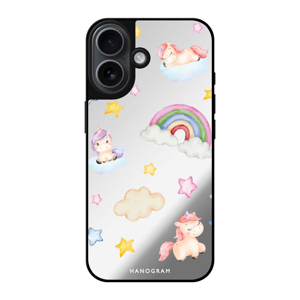 Reflective iPhone 16 Mirror Case –Magic Mane Marvels Design