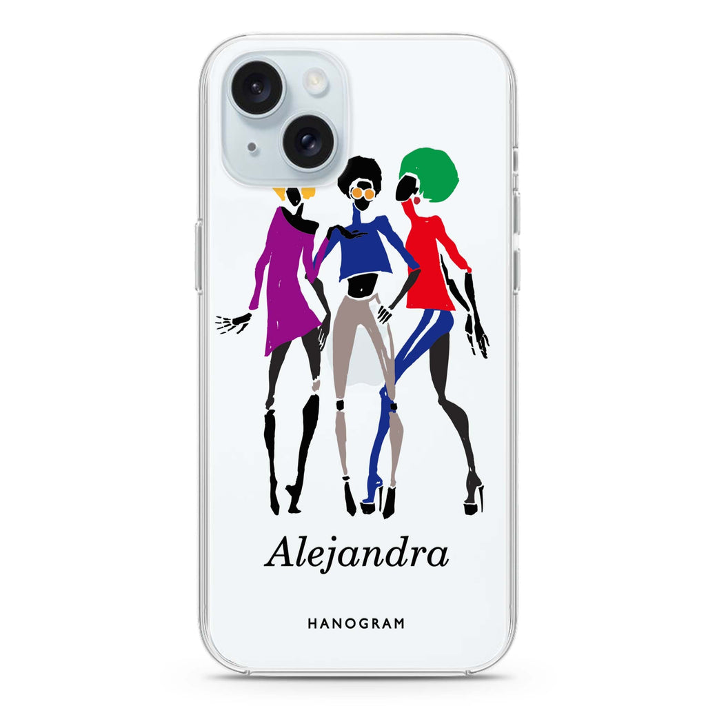 Artistic Girls iPhone 15 plus 水晶透明保護殼