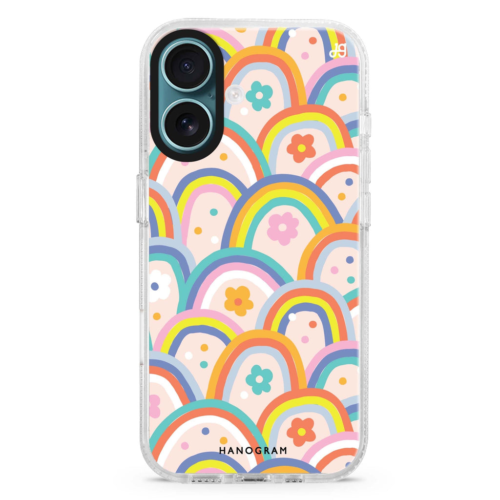 Colourful Rainbow Floral 水晶透明保護殼