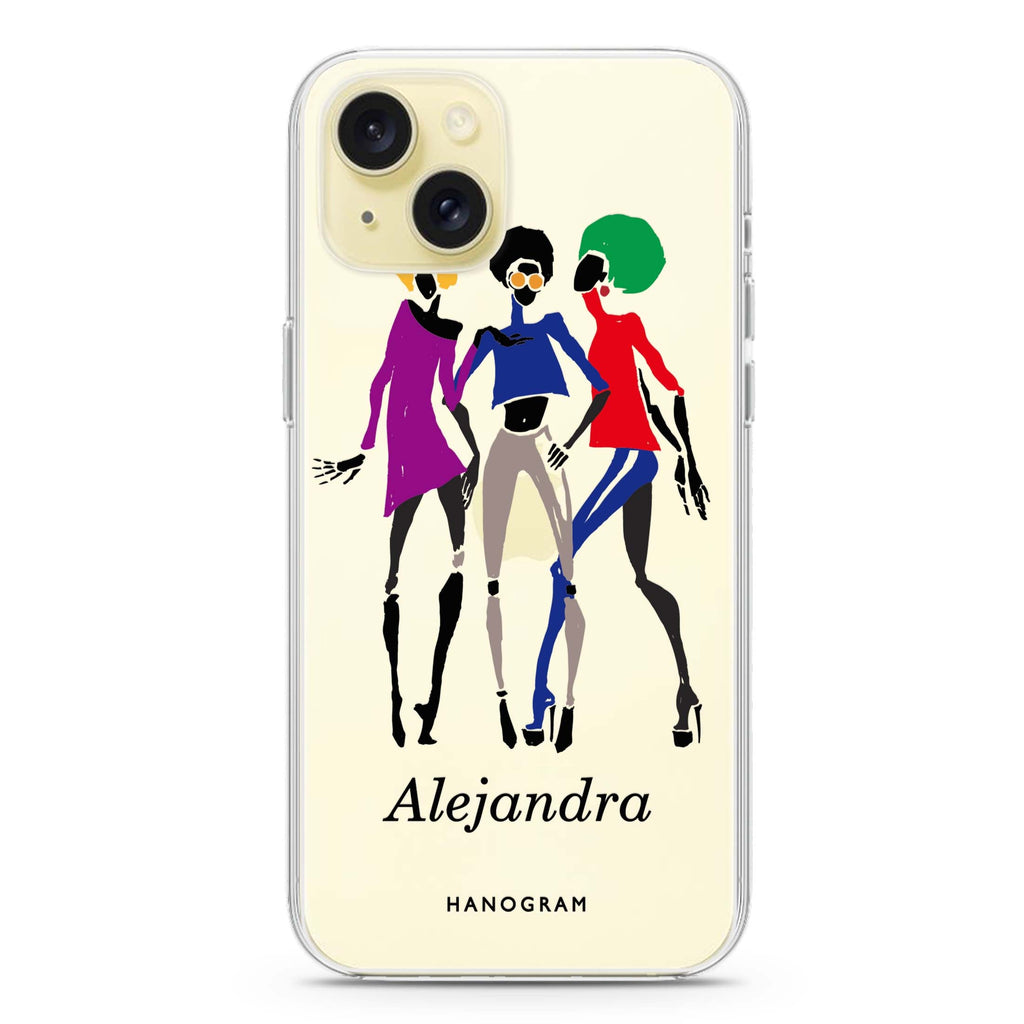 Artistic Girls iPhone 15 水晶透明保護殼