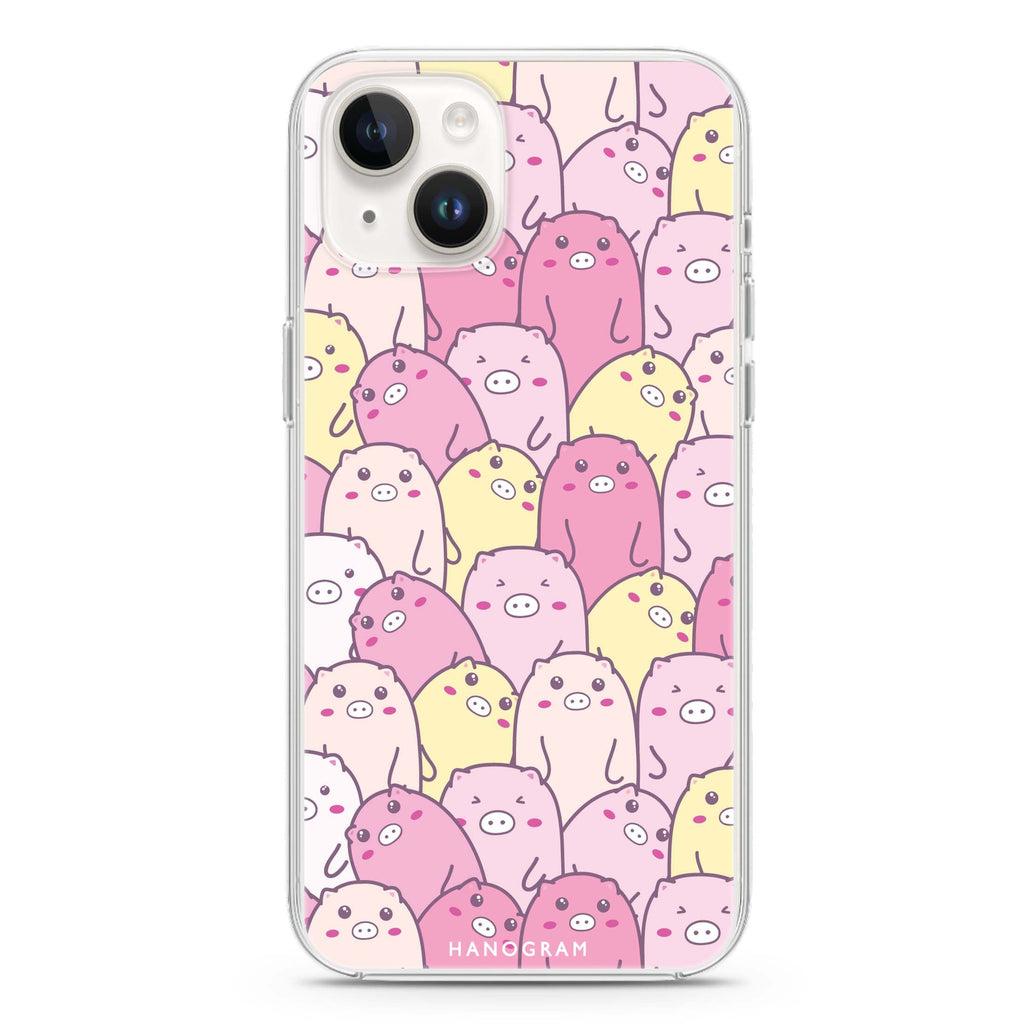 Piggy Pals iPhone 14 Plus Magsafe 兼容水晶透明保護殼