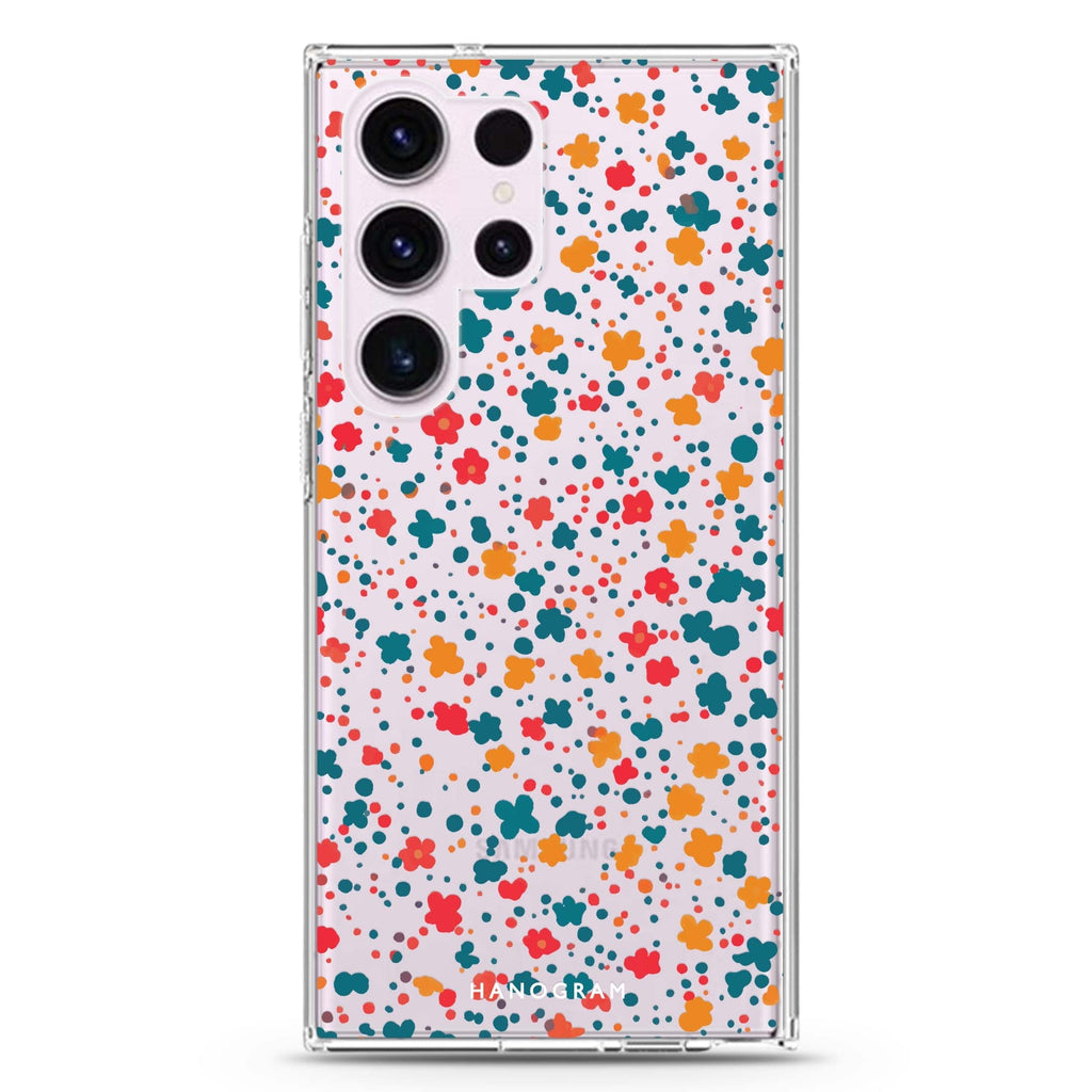 Vintage Sprig Samsung Galaxy Ultra 透明保護殼，適用 S26/S25/S24/S23 Ultra，圖1