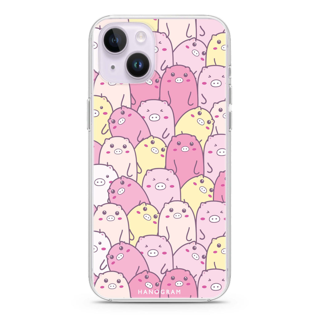 Piggy Pals iPhone 14 水晶透明保護殼