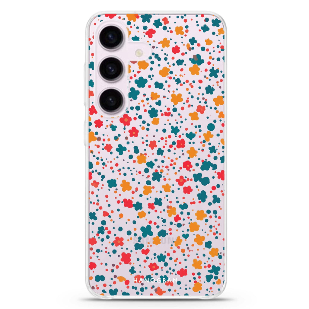 Vintage Sprig Samsung Galaxy S26/S25/S24 水晶透明保護殼正面展示