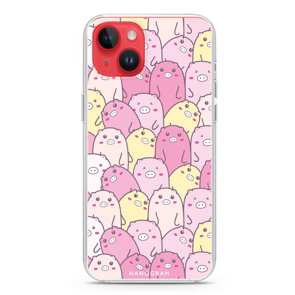 Piggy Pals iPhone 14 Plus 水晶透明保護殼