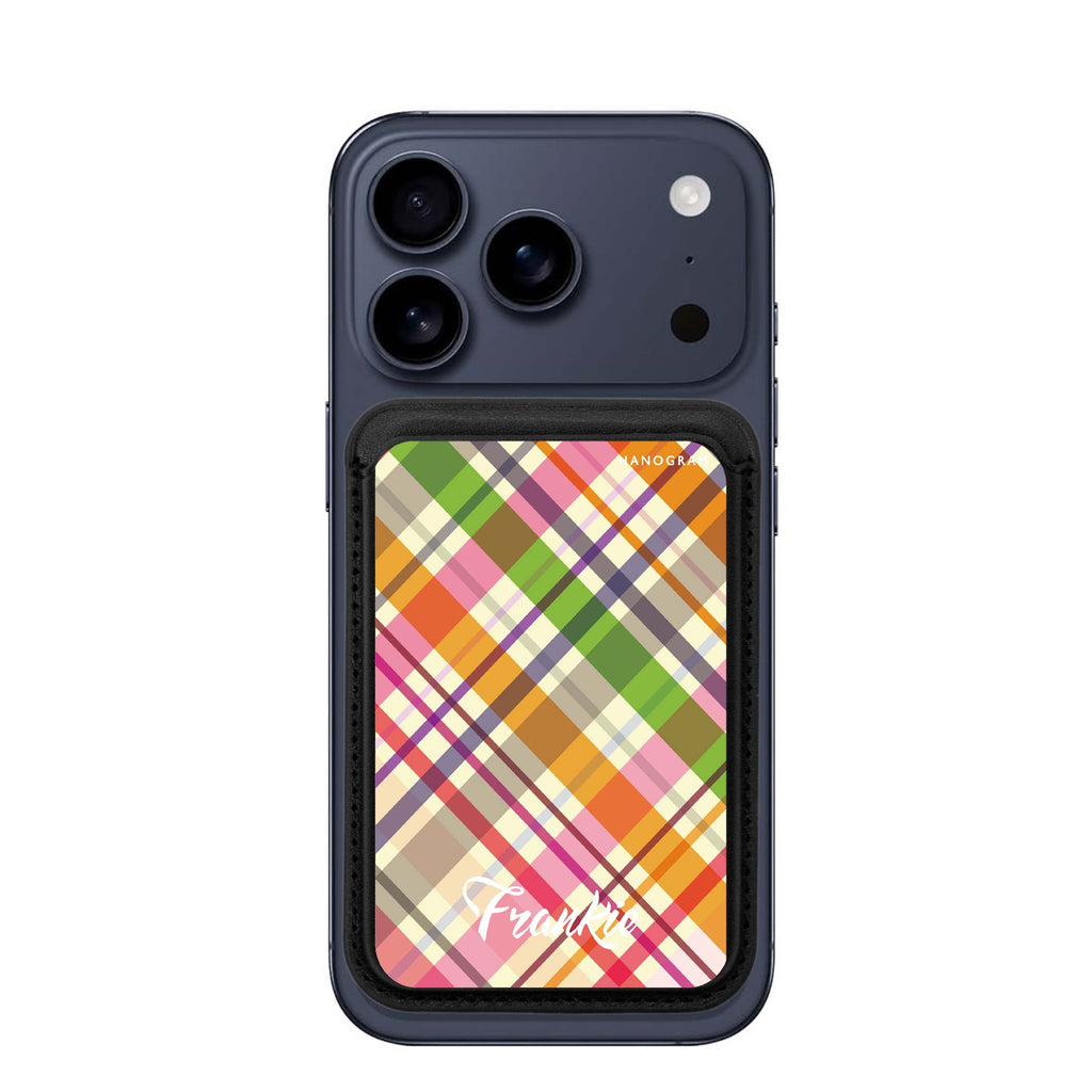 Colourful Checker Custom Name Magsafe 卡套