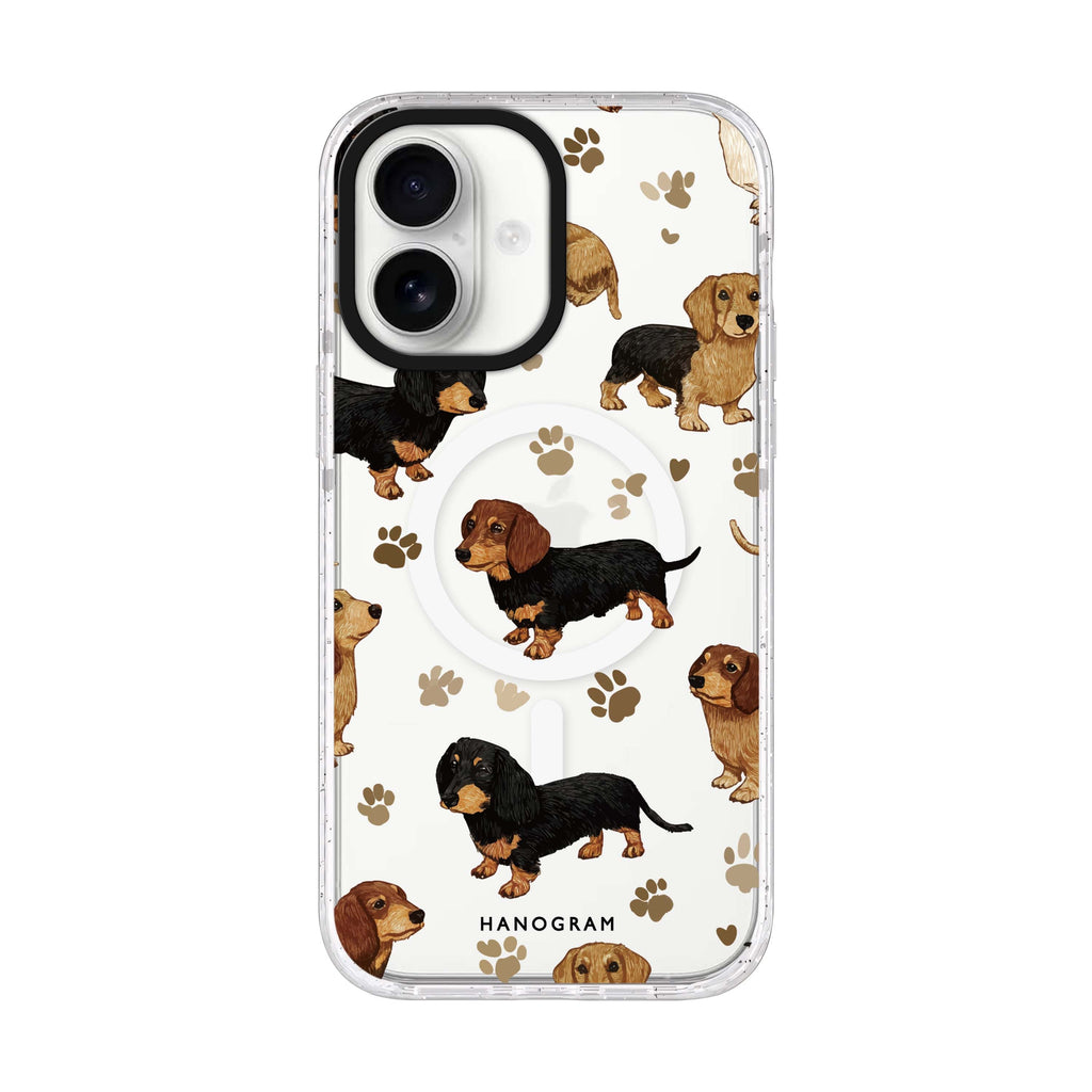 Pawprints of Love iPhone 17 水晶透明保護殼正面展示