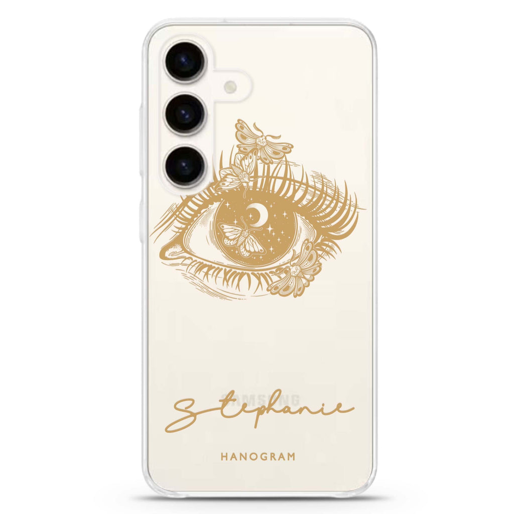 Impressive Eye Samsung Galaxy S26/S25/S24 可加名字水晶透明保護殼正面展示