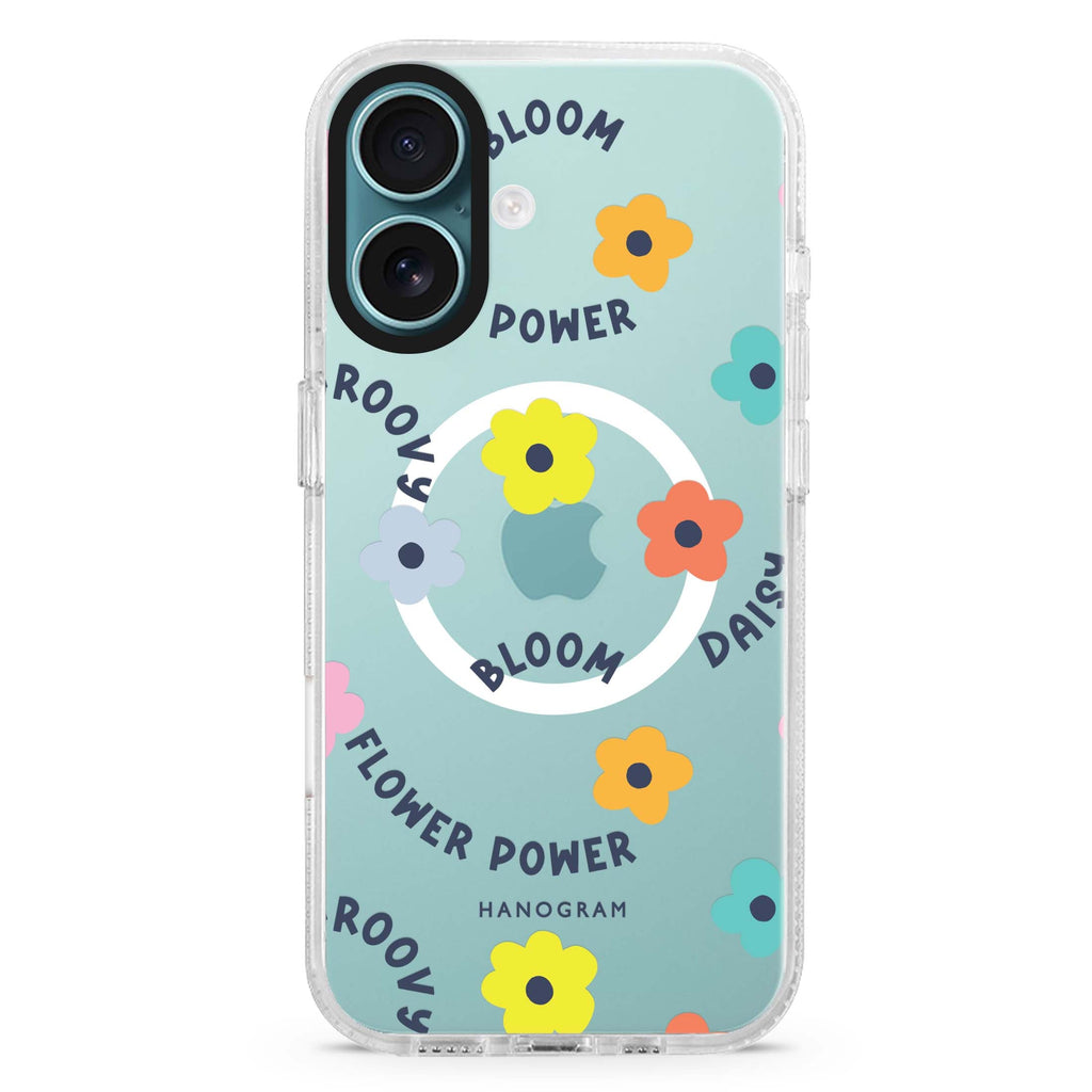 Flower Power Magsafe 兼容水晶透明保護殼