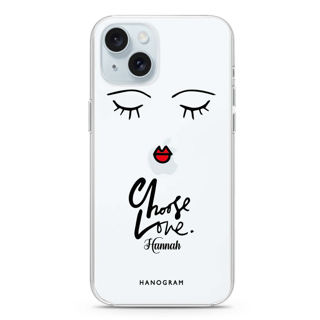 Choose Love iPhone 15 plus 水晶透明保護殼