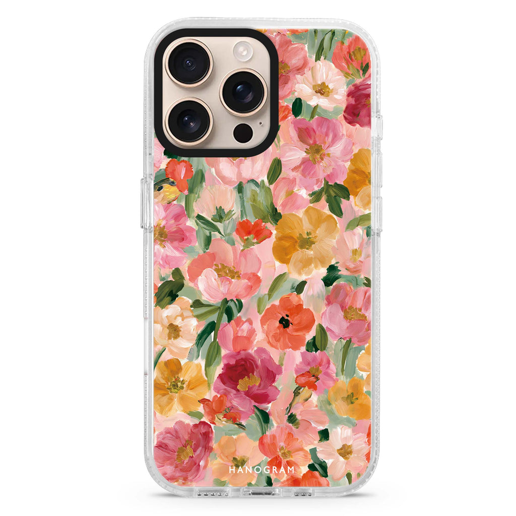 Peach Petal Impasto Magsafe 兼容水晶透明保護殼