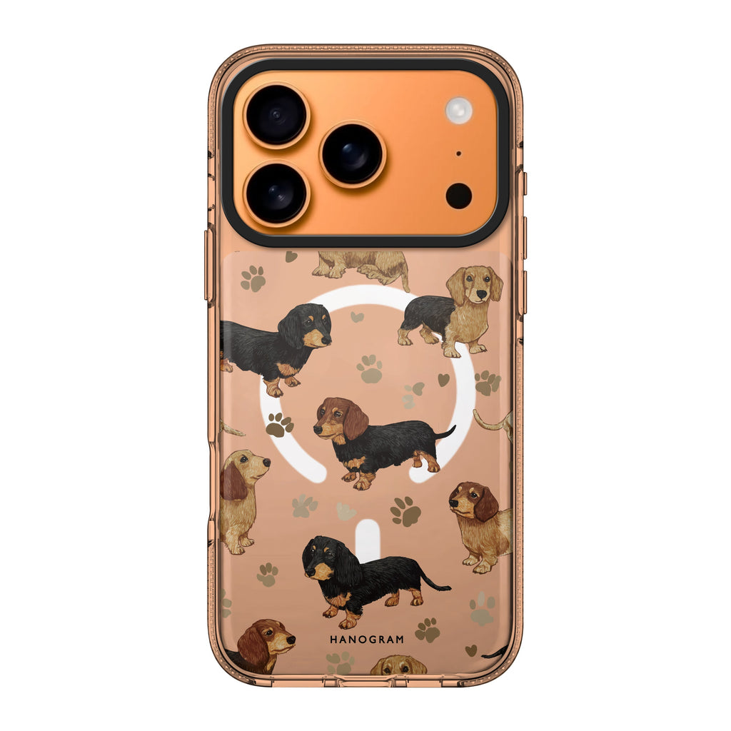 Pawprints of Love iPhone 17 Pro Max MagSafe 水晶透明保護殼 情人節設計設計 圖1